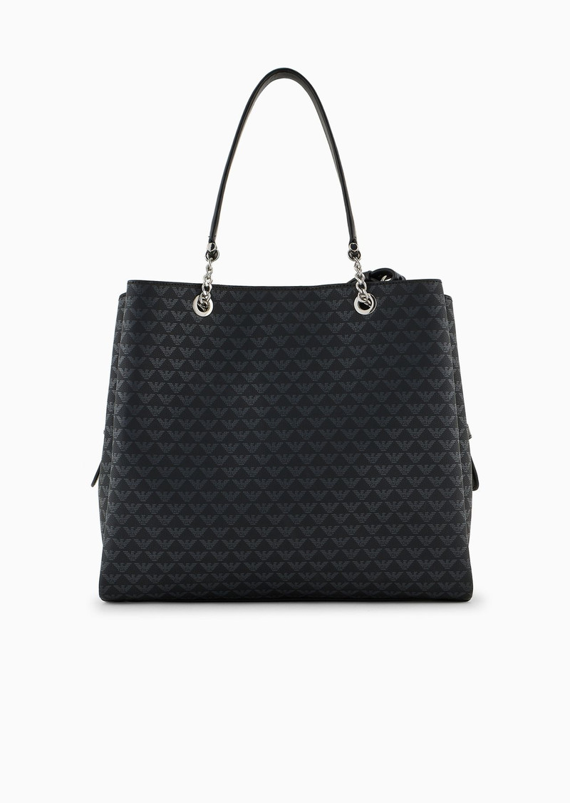 All-over eagle shopper bag with eagle charm 3
