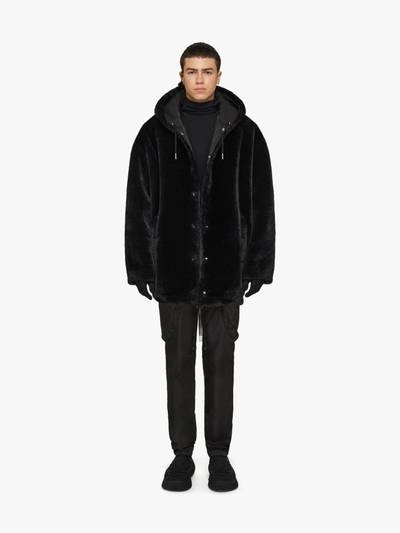 Givenchy REVERSIBLE PARKA IN NYLON AND FAUX FUR outlook