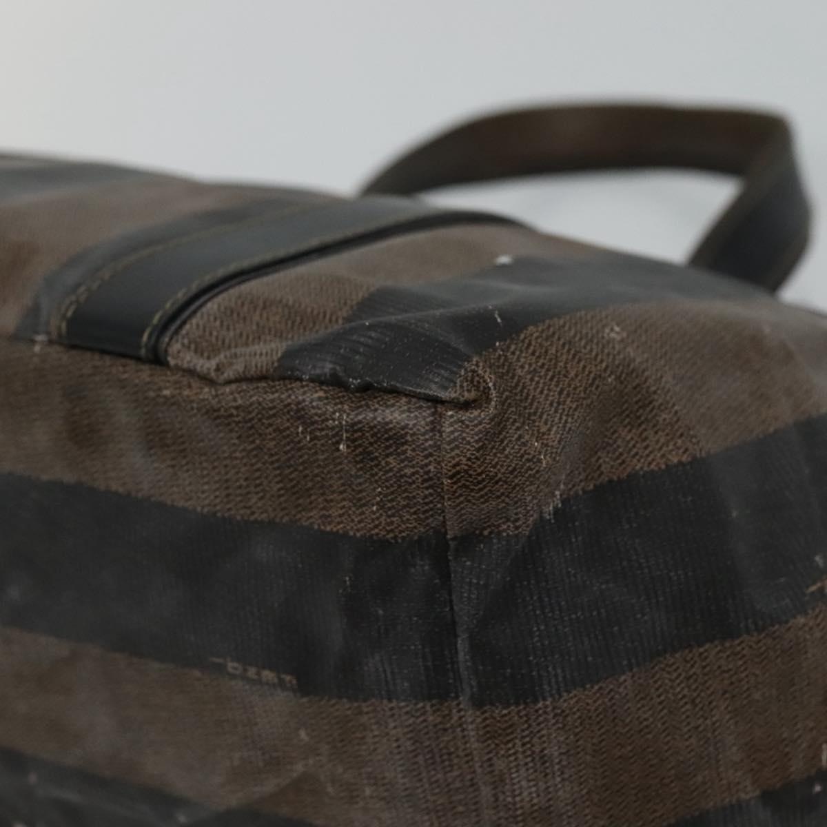 FENDI Pecan Canvas Hand Bag Coated Canvas Brown - 12