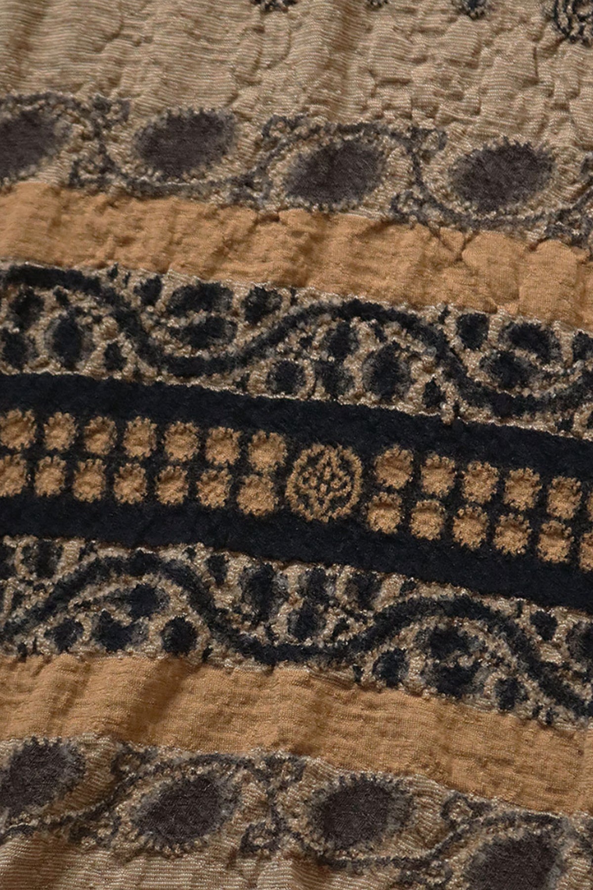 Fulling Wool Scarf COPTIC SKULL - Beige - 2