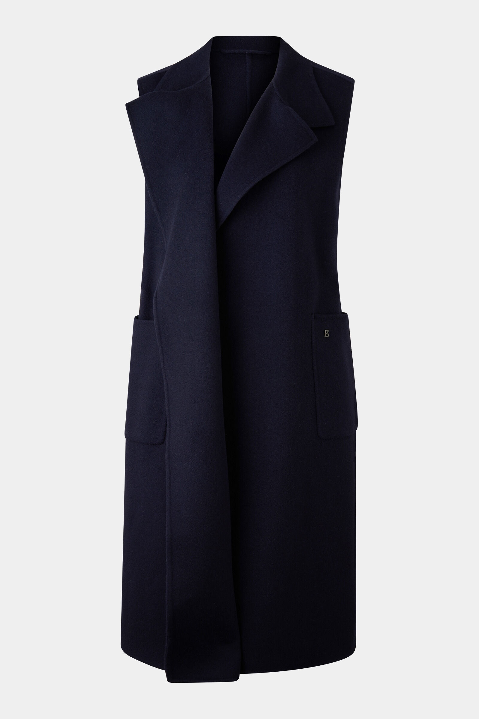 Double-face wool vest Megan in Navy blue - 7