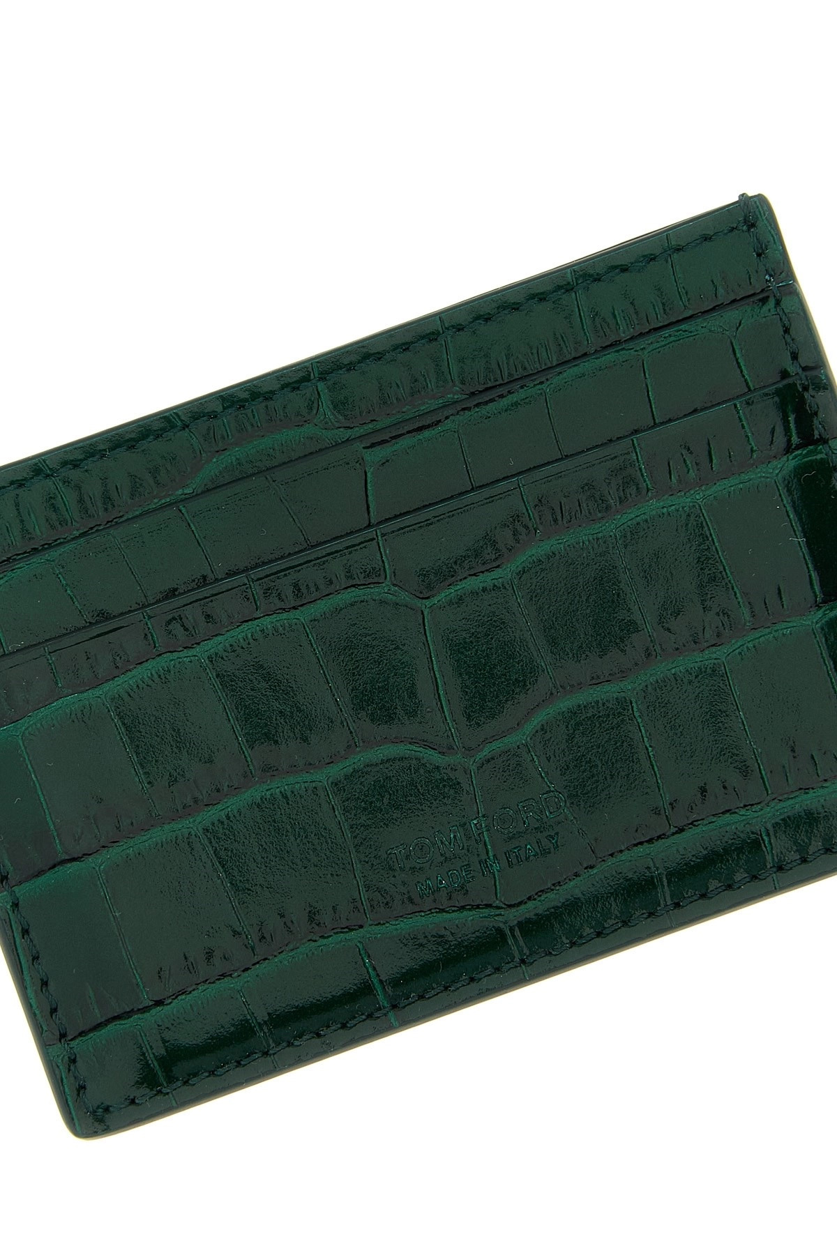 Crocodile leather card holder - 3