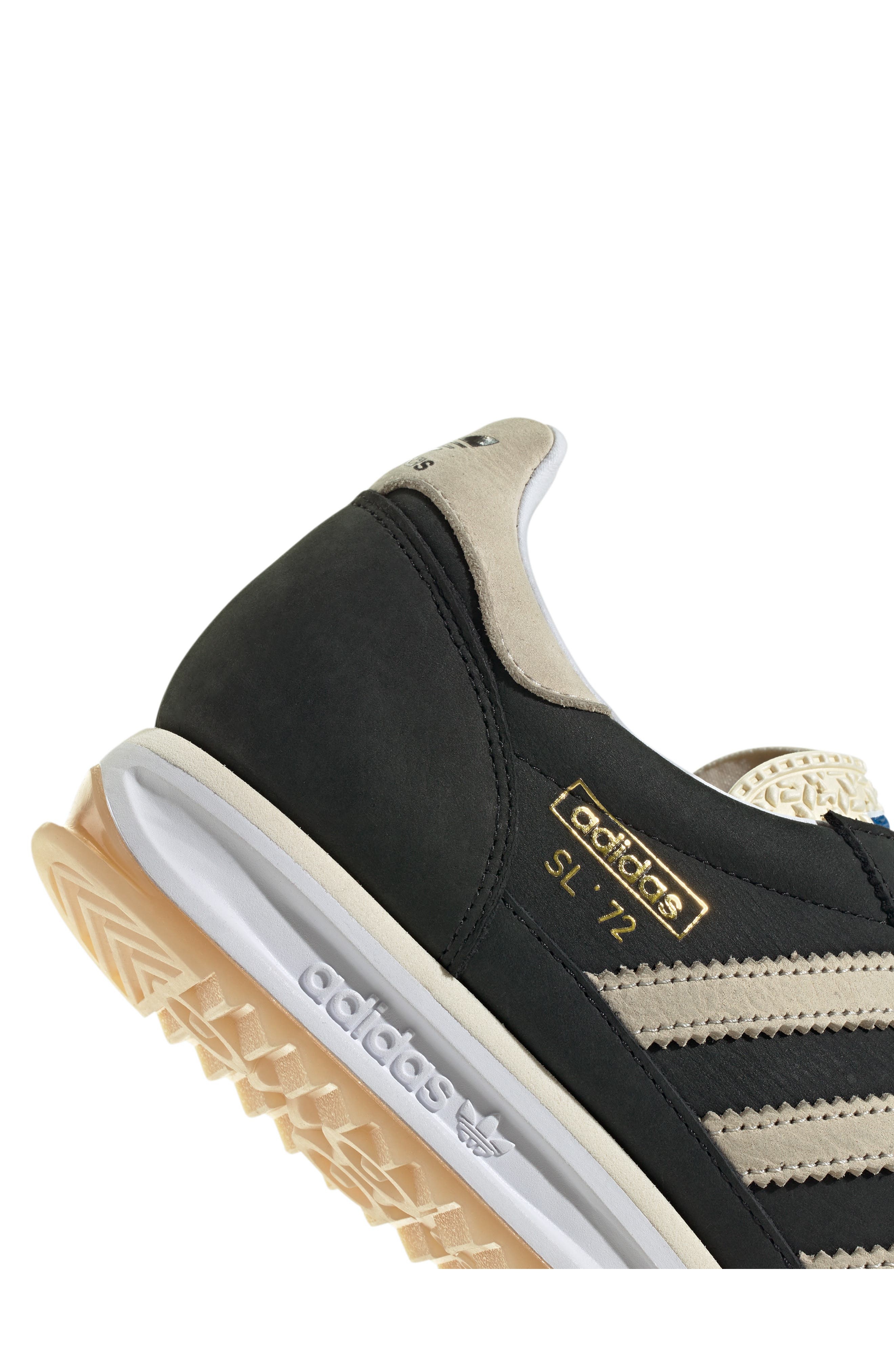 adidas Gender Inclusive SL 72 RS Sneaker in Black/Cream White/Gum at Nordstrom - 7