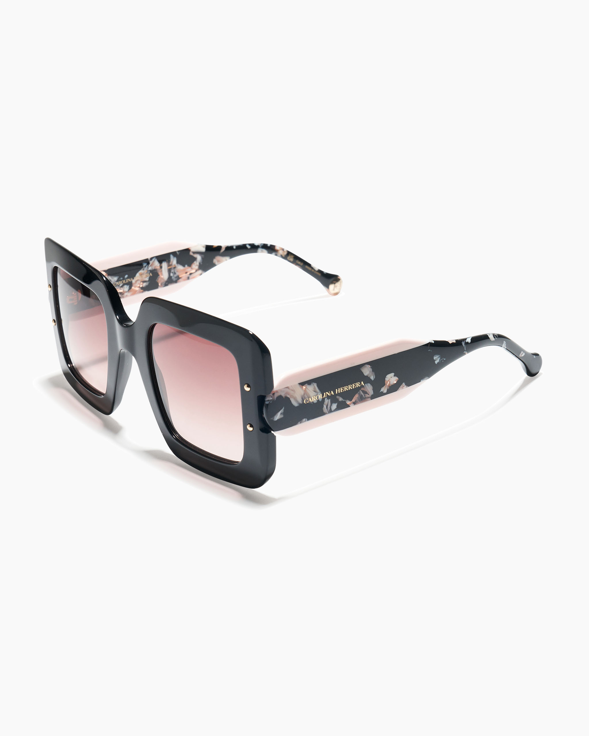 Square Frame Sunglasses with Contrast Temples - 2