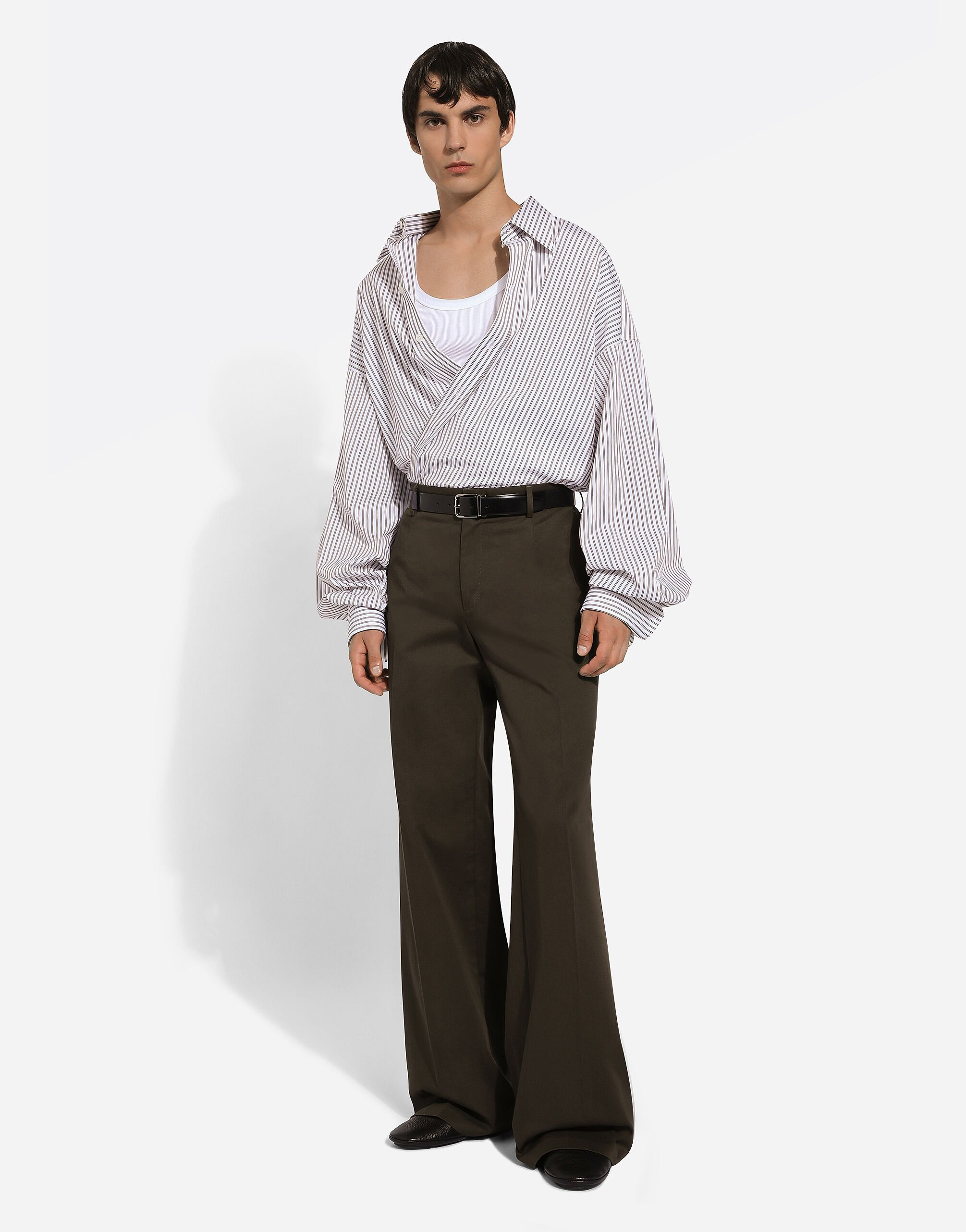Super-oversize striped poplin shirt - 2