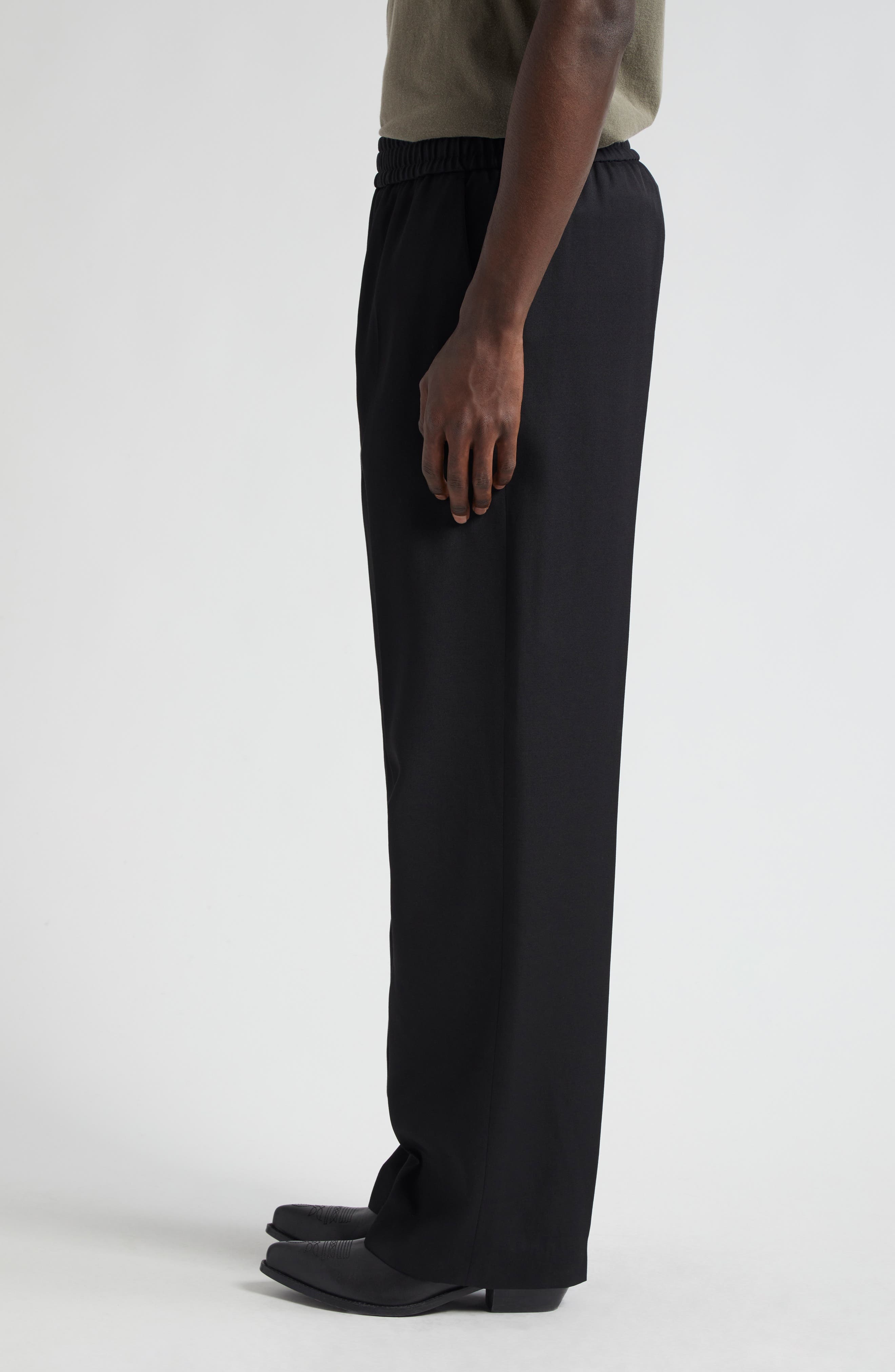 Golden Goose Lennon Virgin Wool Twill Joggers in Black at Nordstrom - 4