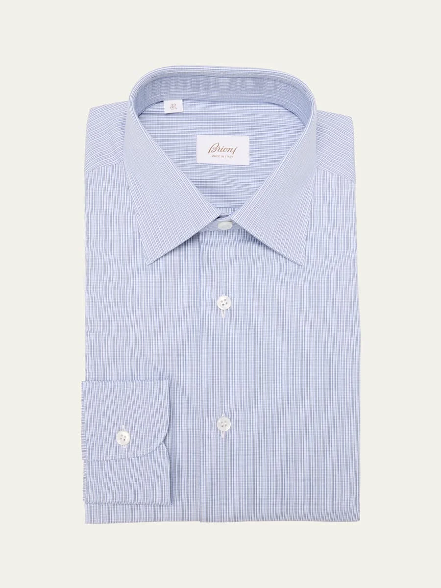 Men's Cotton Mini Graph Check Dress Shirt - 1