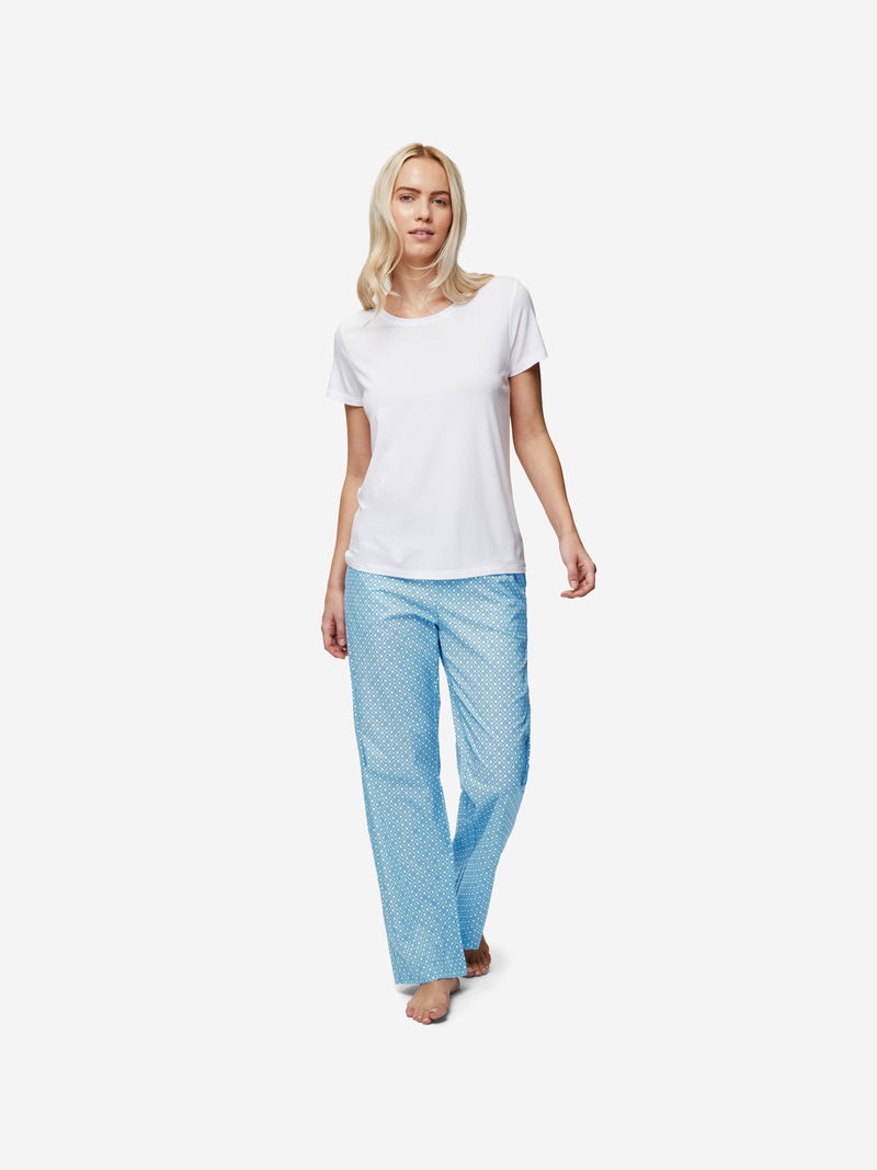 Women's Lounge Trousers Ledbury 56 Cotton Batiste Blue - 3