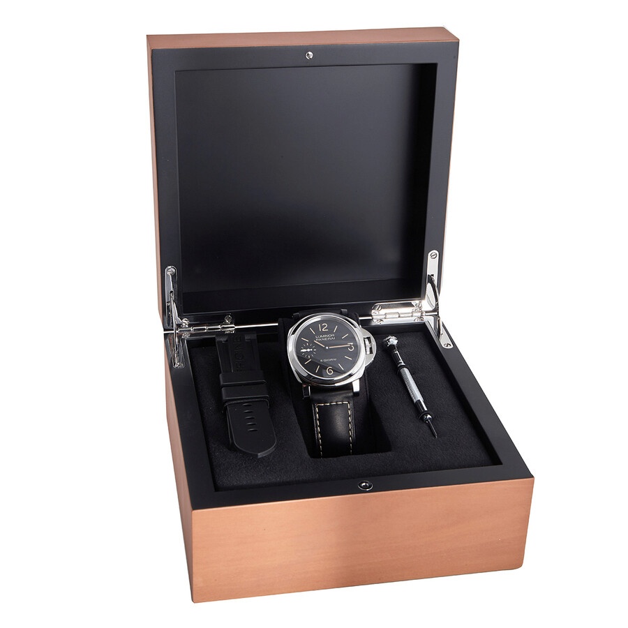 Panerai Luminor Base Hand Wind Black Dial Men's Watch PAM00915 - 4