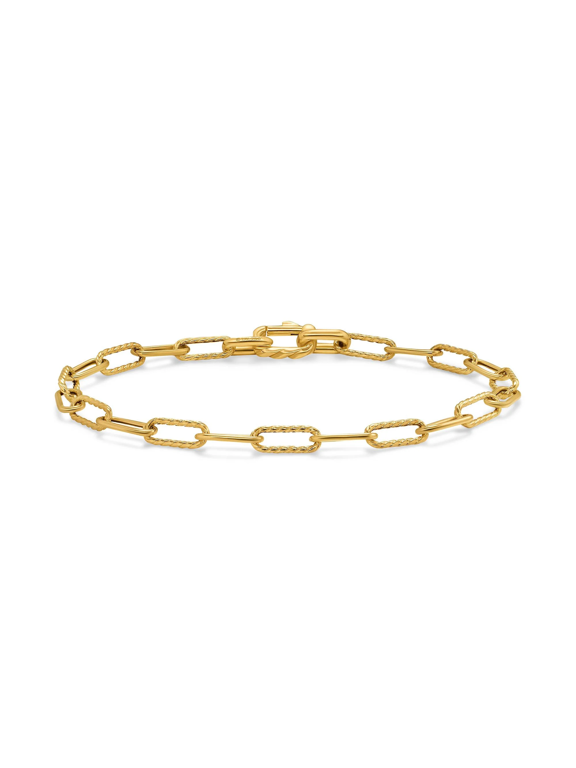 Men's DY Madison Chain Bracelet in 18K Yellow Gold, 4MM - Gold - 1