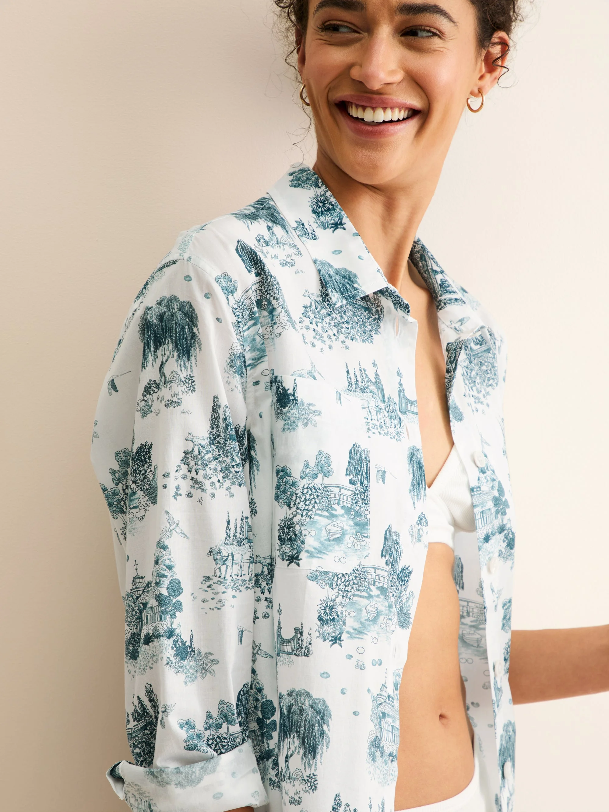 Women's Nightshirt London Toile White - 1