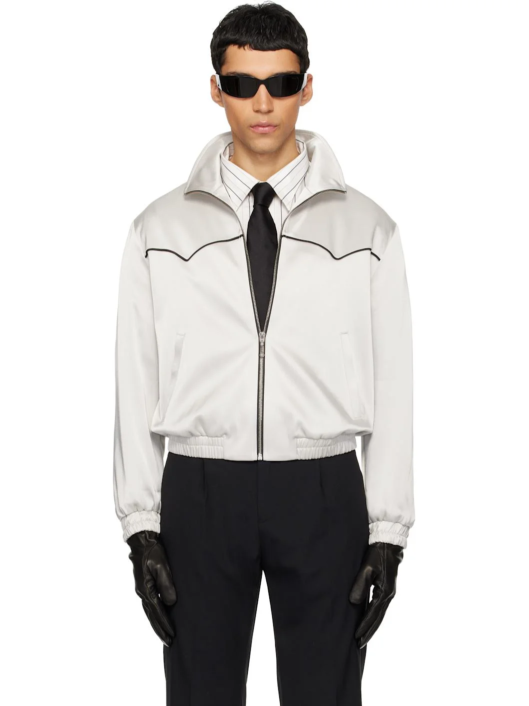 Gray Western Track Jacket - 1