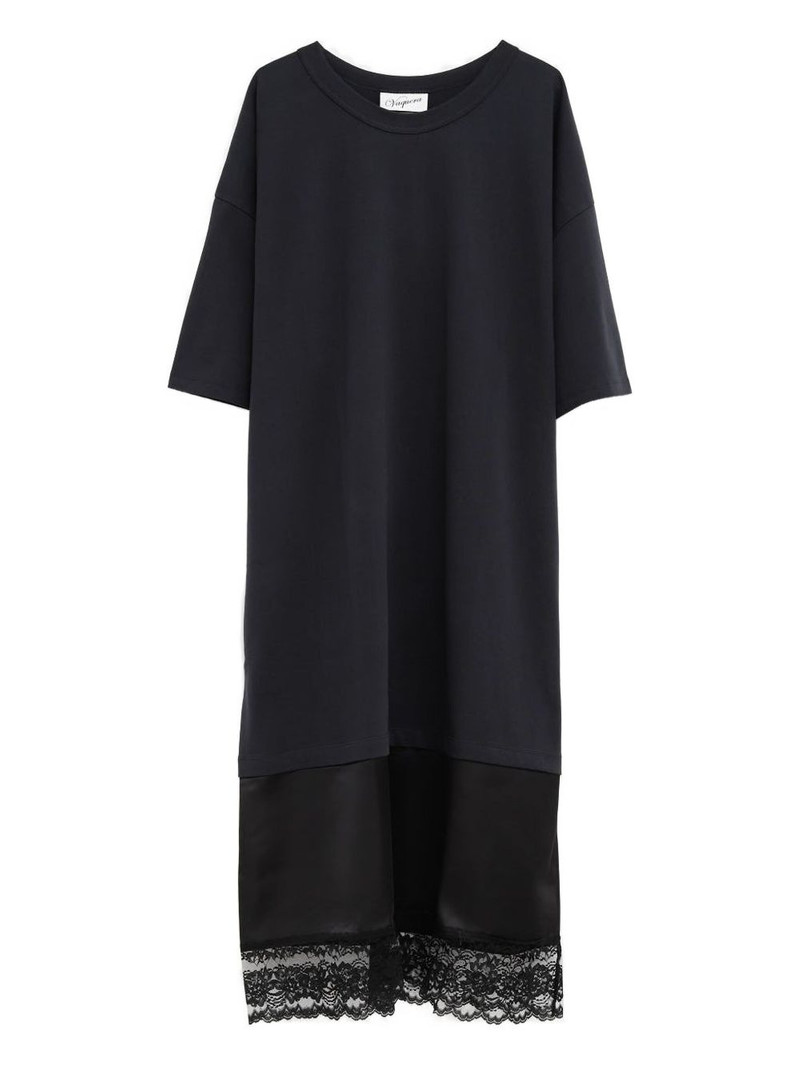 lace-trim midi dress 1