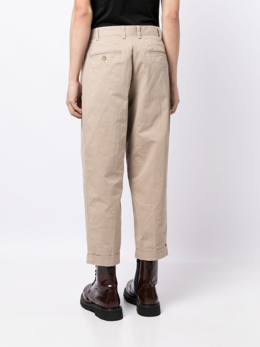 cropped cotton trousers - 4