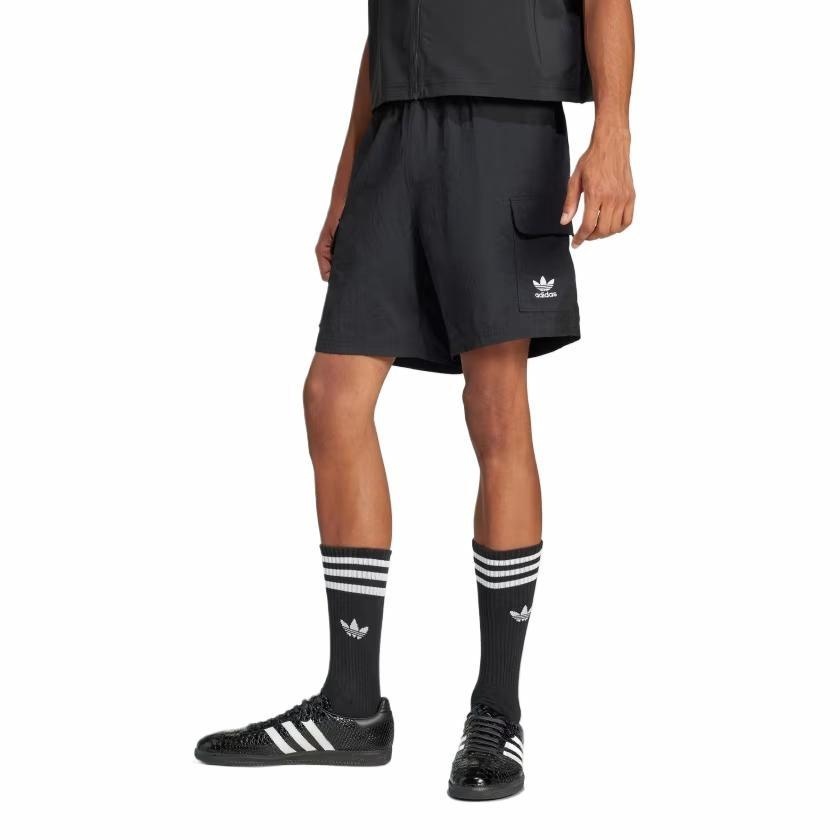 adidas Trefoil Essentials Woven Cargo Shorts Asia Sizing 'Black' JD0406 - 2