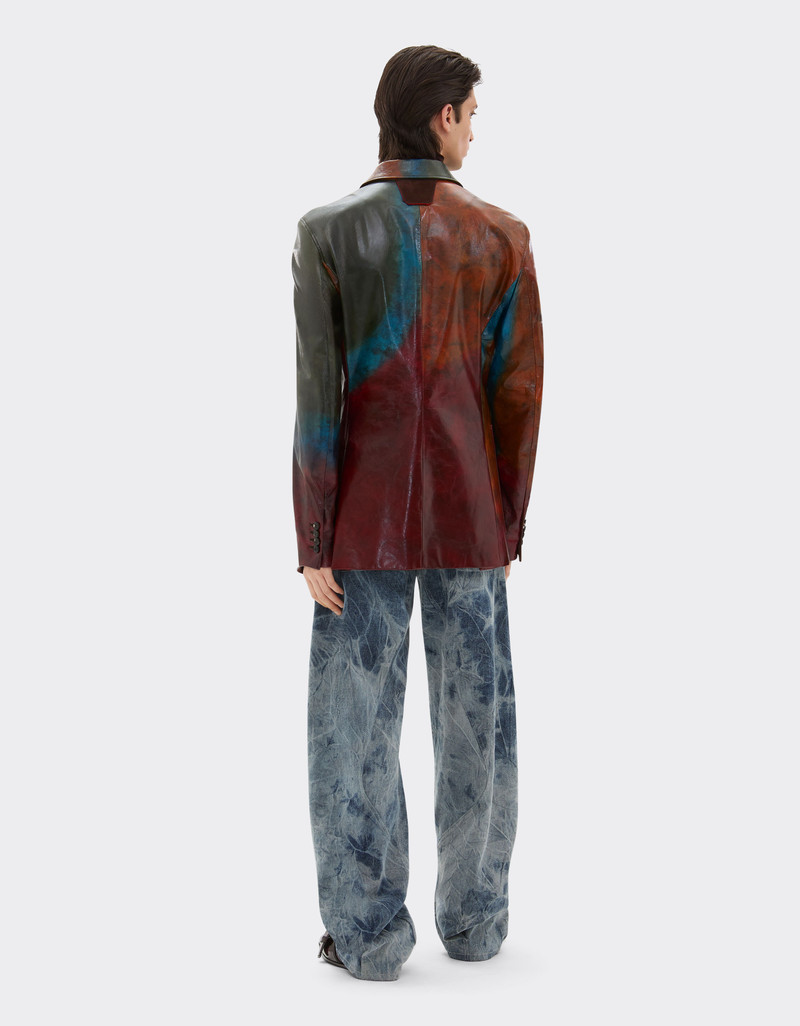 Misted leather blazer 4