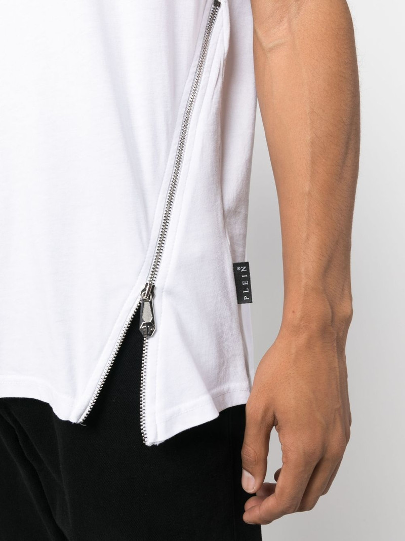 logo-patch zip-detailing T-shirt 5