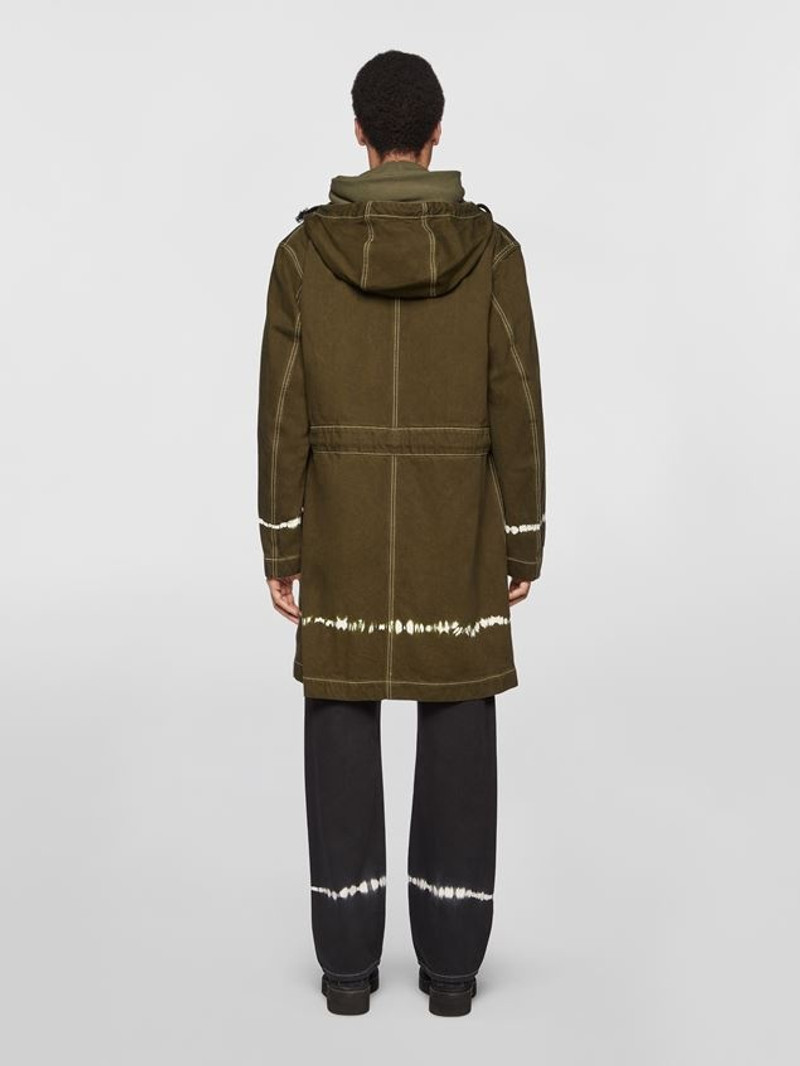 LONG PARKA IN GARMENT-DYED BULL DENIM WITH HOOD 3