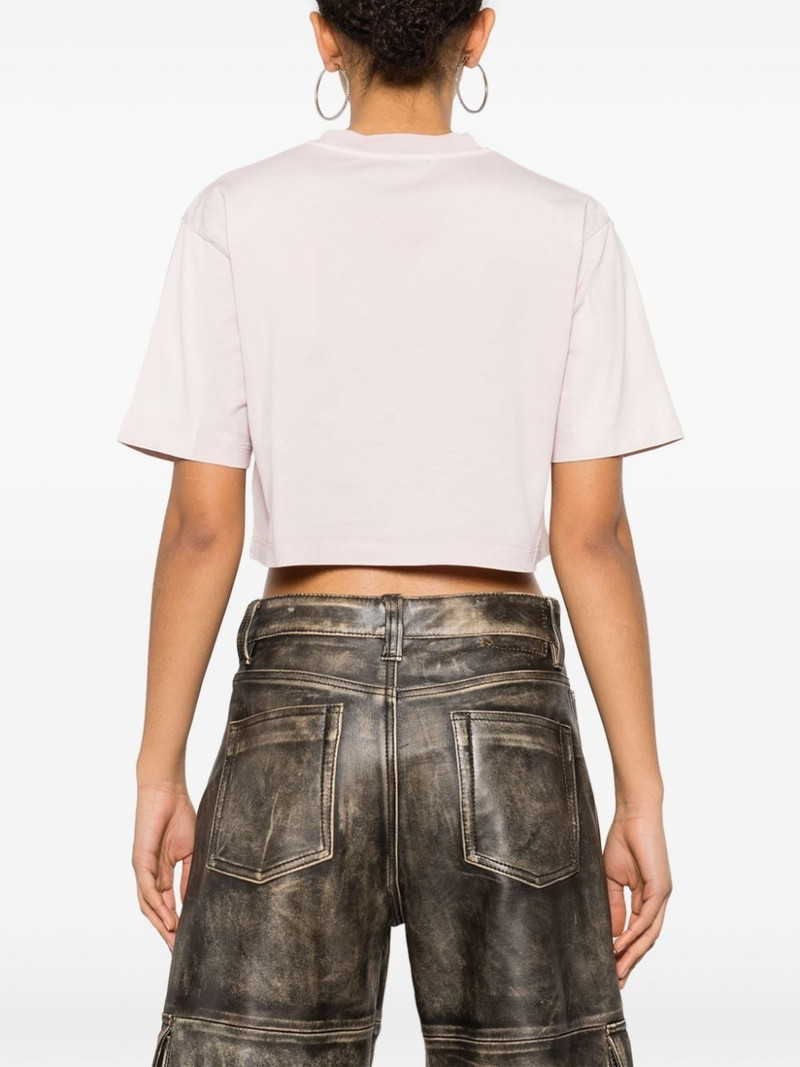 rubberised-logo cropped T-shirt 4