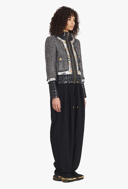 Capsule After ski  - Black and silver tweed and lurex jacket - 4