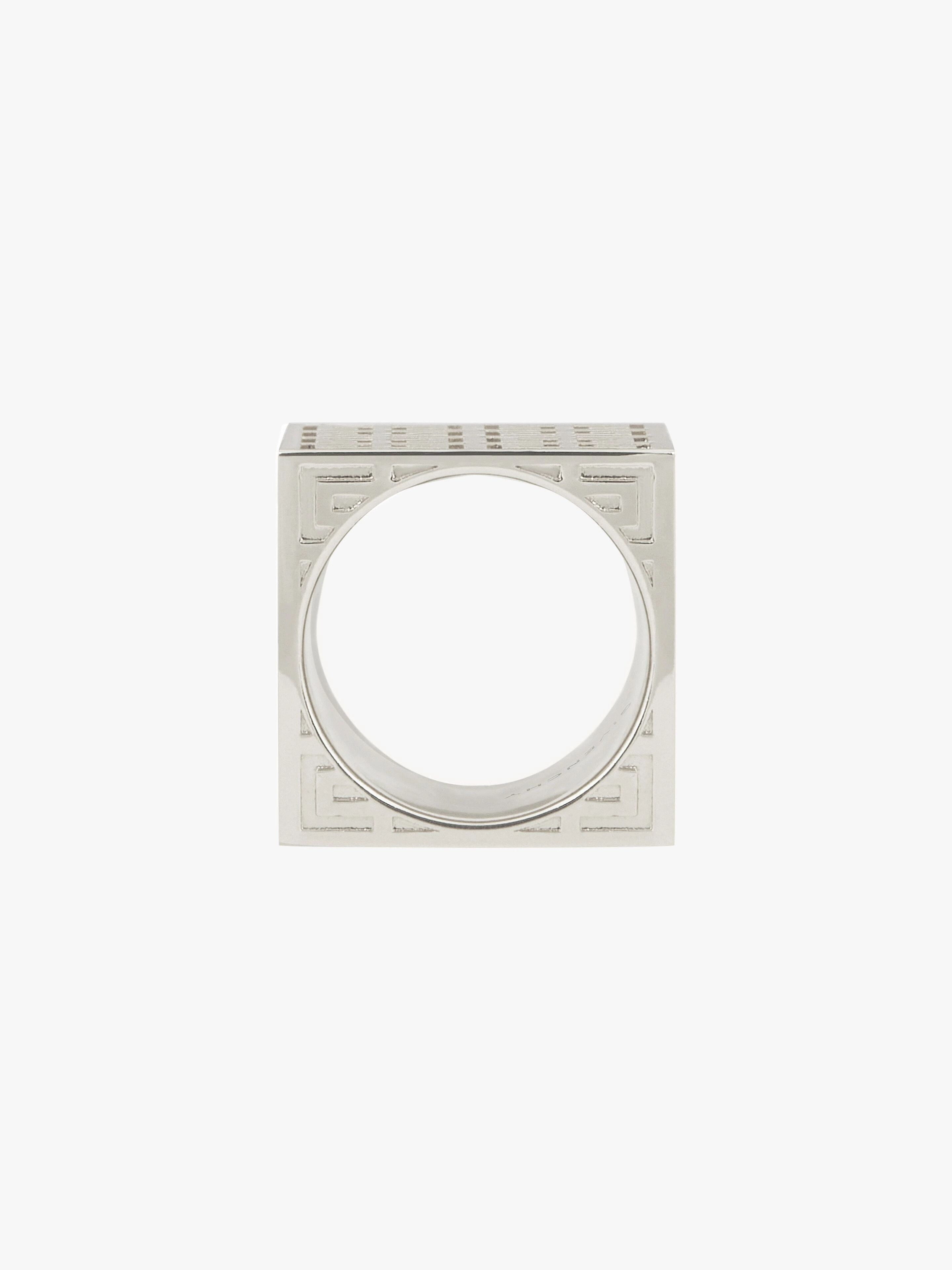 G SQUARE RING WITH CHAIN - 2