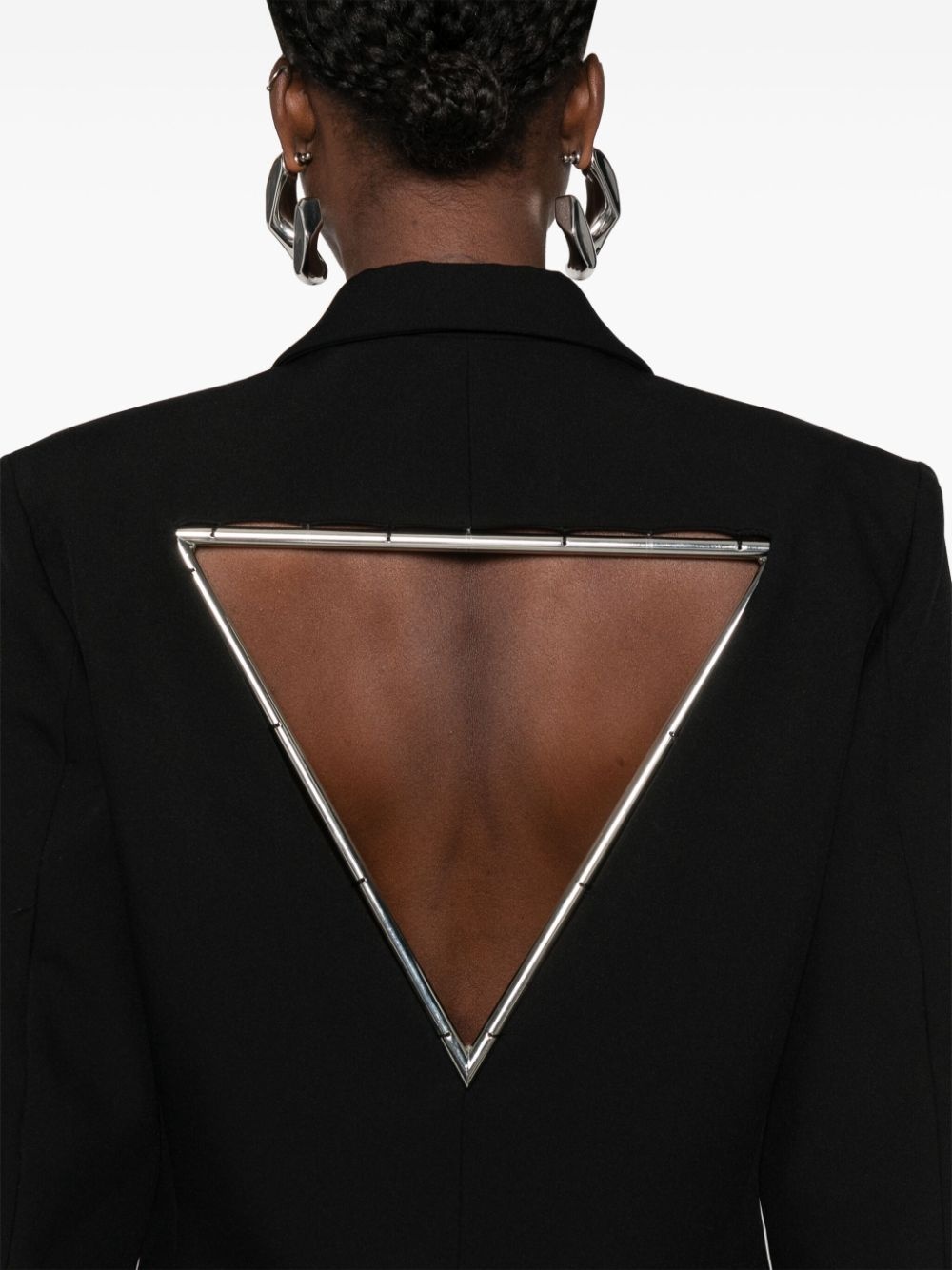 triangle-detail cut-out blazer - 5