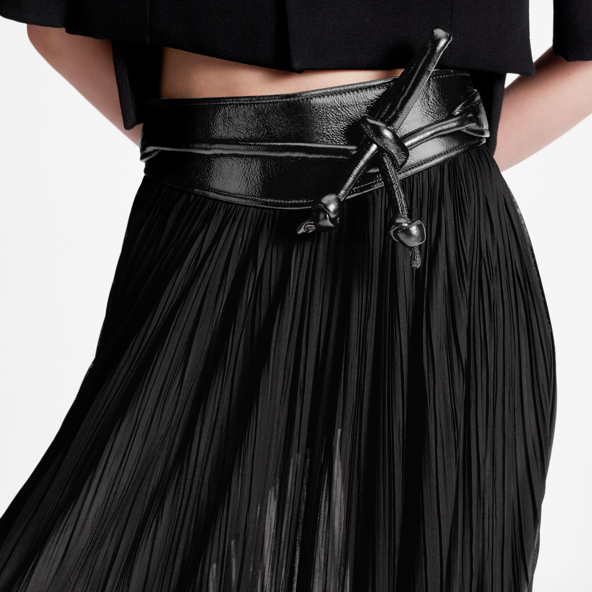 Pleated Jersey Maxi Skirt - 2