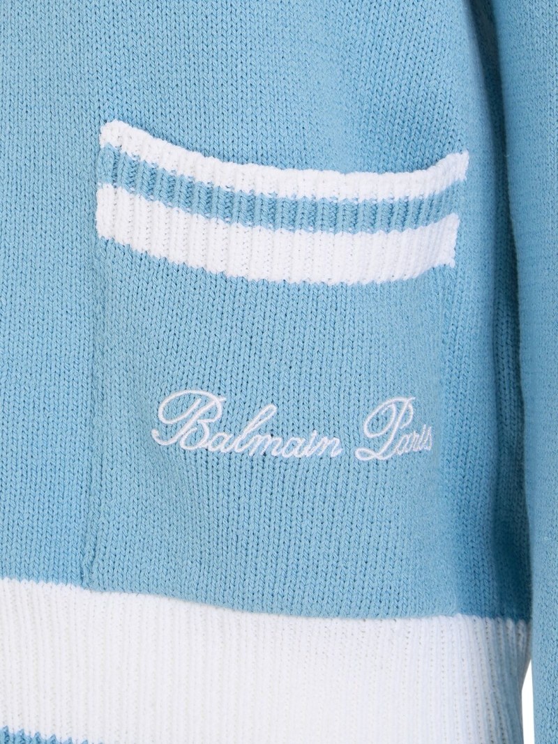 Balmain signature cotton blend cardigan - 5