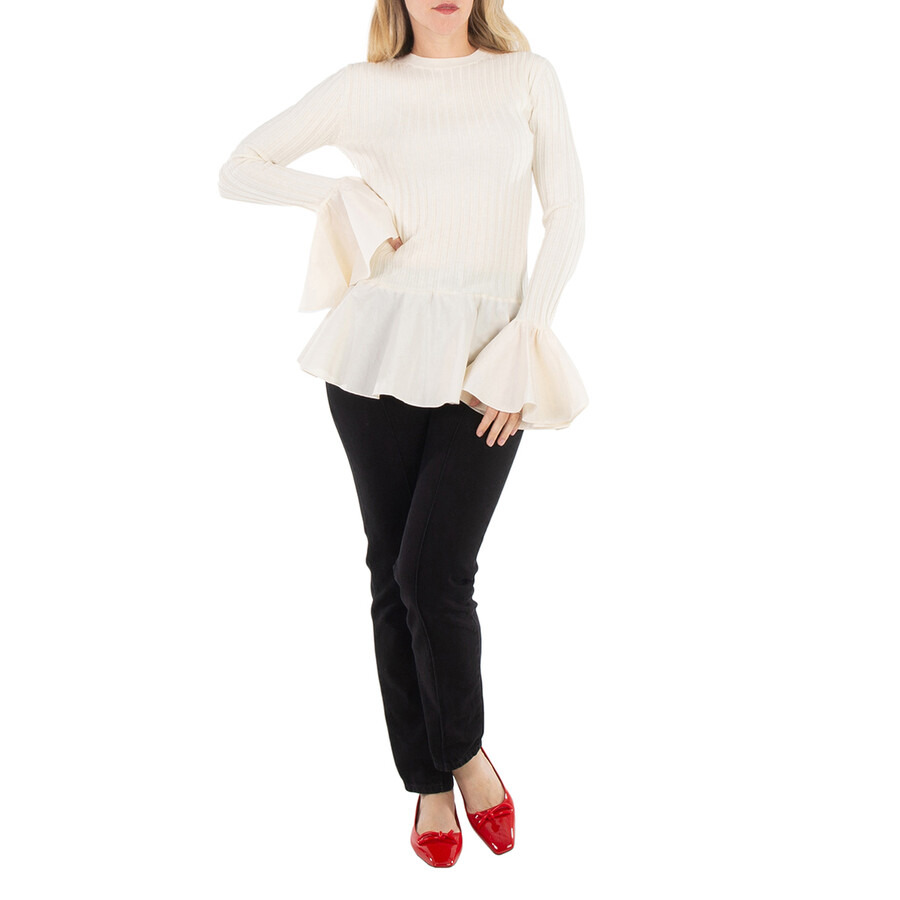 JW Anderson Contrast Woven Hem Knit Top - 4