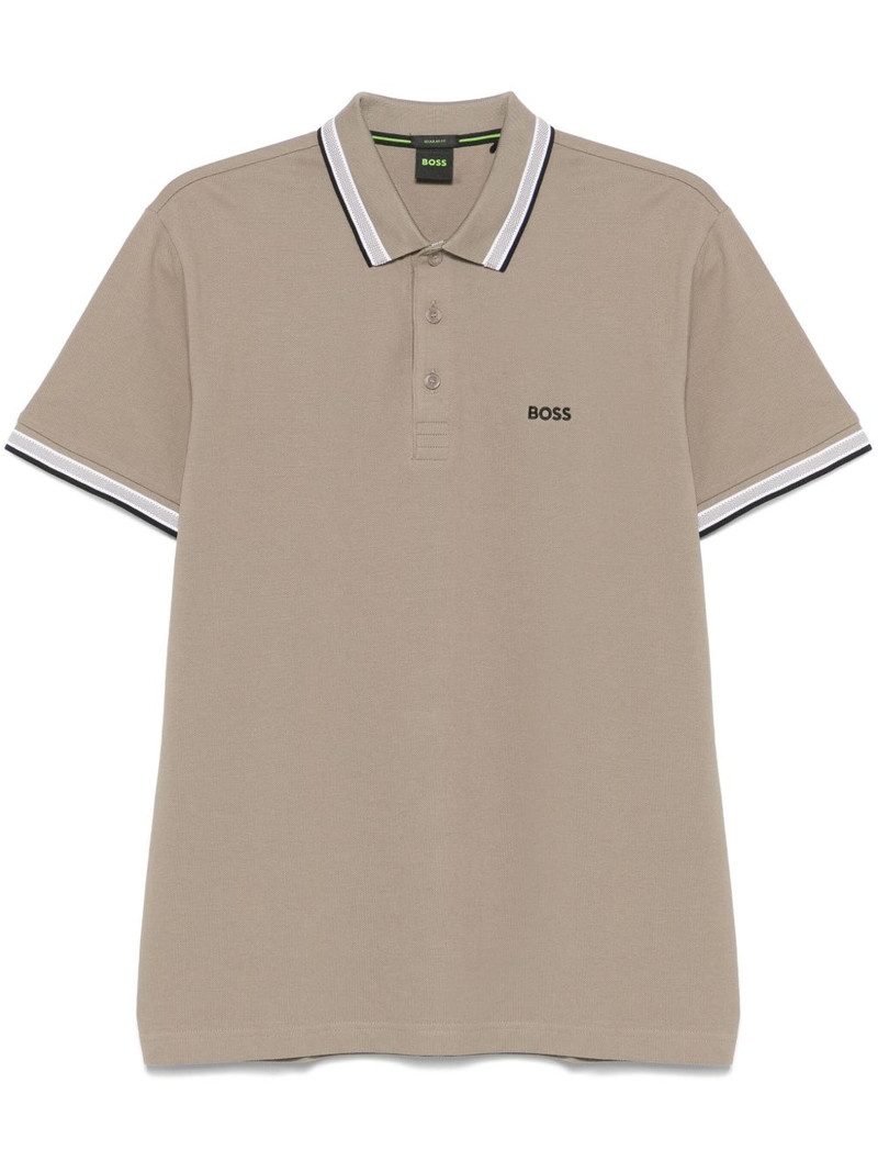 logo-embroidered polo shirt 1