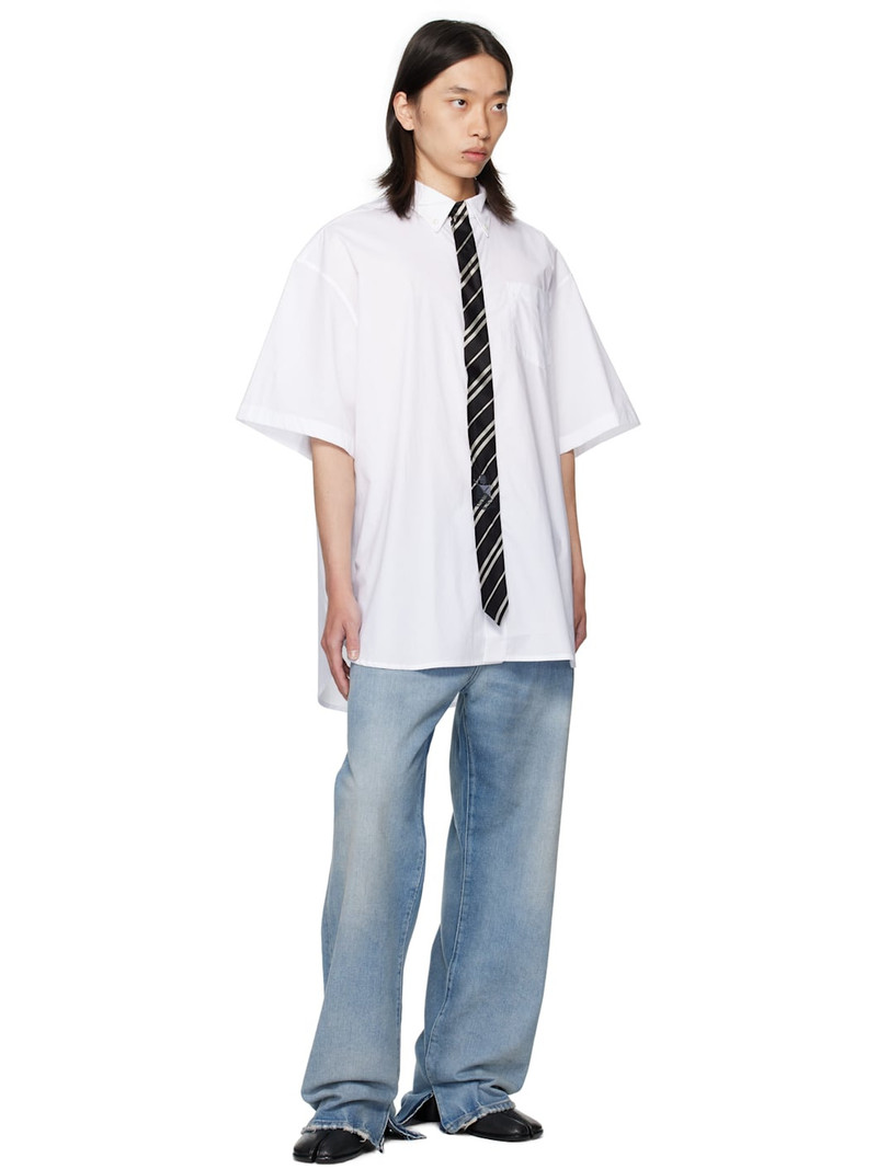VETEMENTS White Tie Short-Sleeve Shirt outlook
