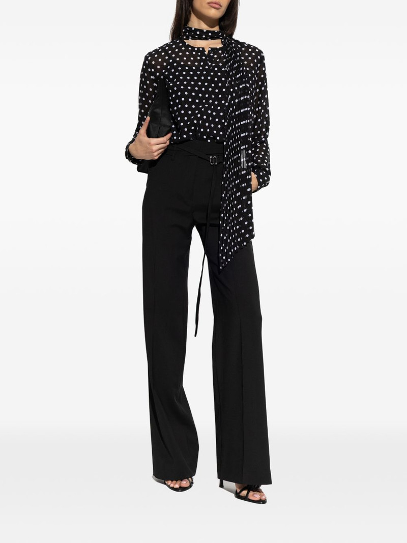 MICHAEL KORS polka-dot neck-tie blouse outlook