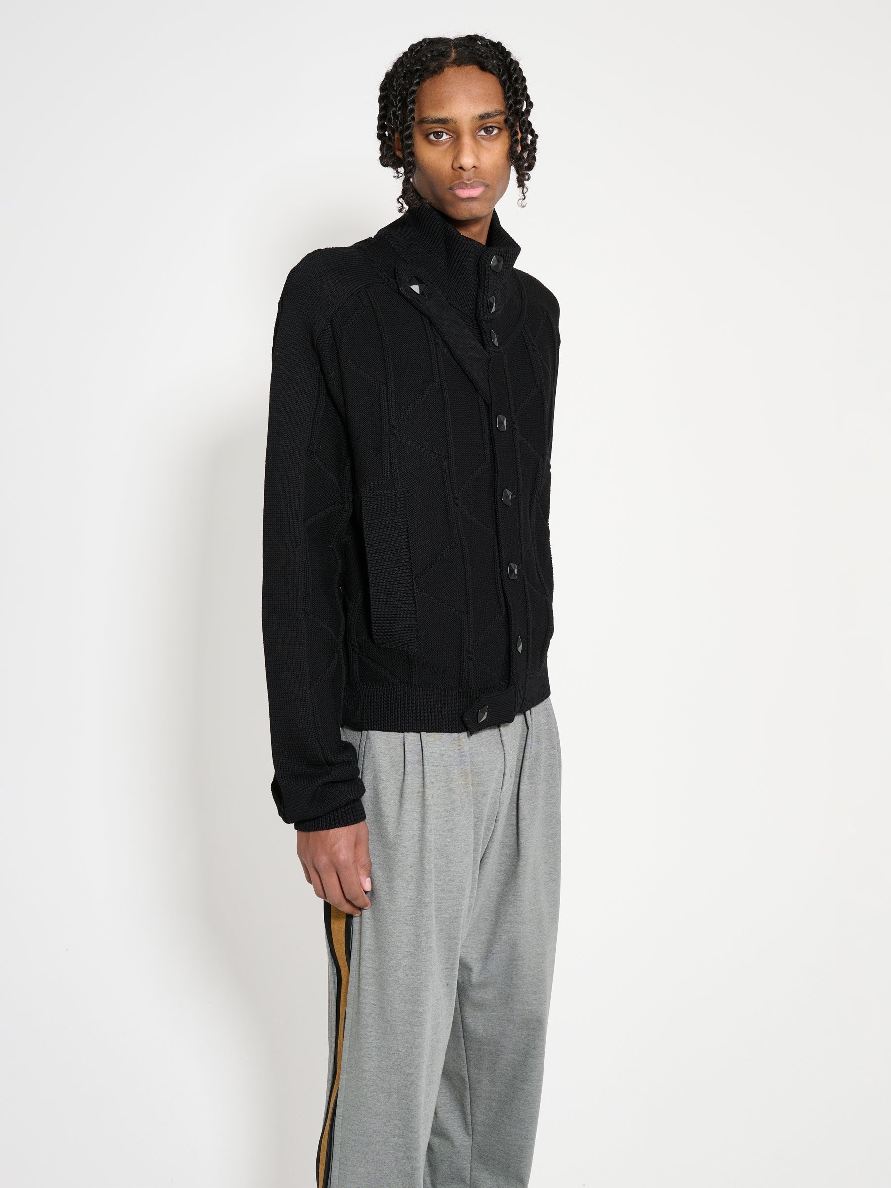 Kiko Kostadinov KIKO KOSTADINOV MERLI TWINSET CARDIGAN BLACK
