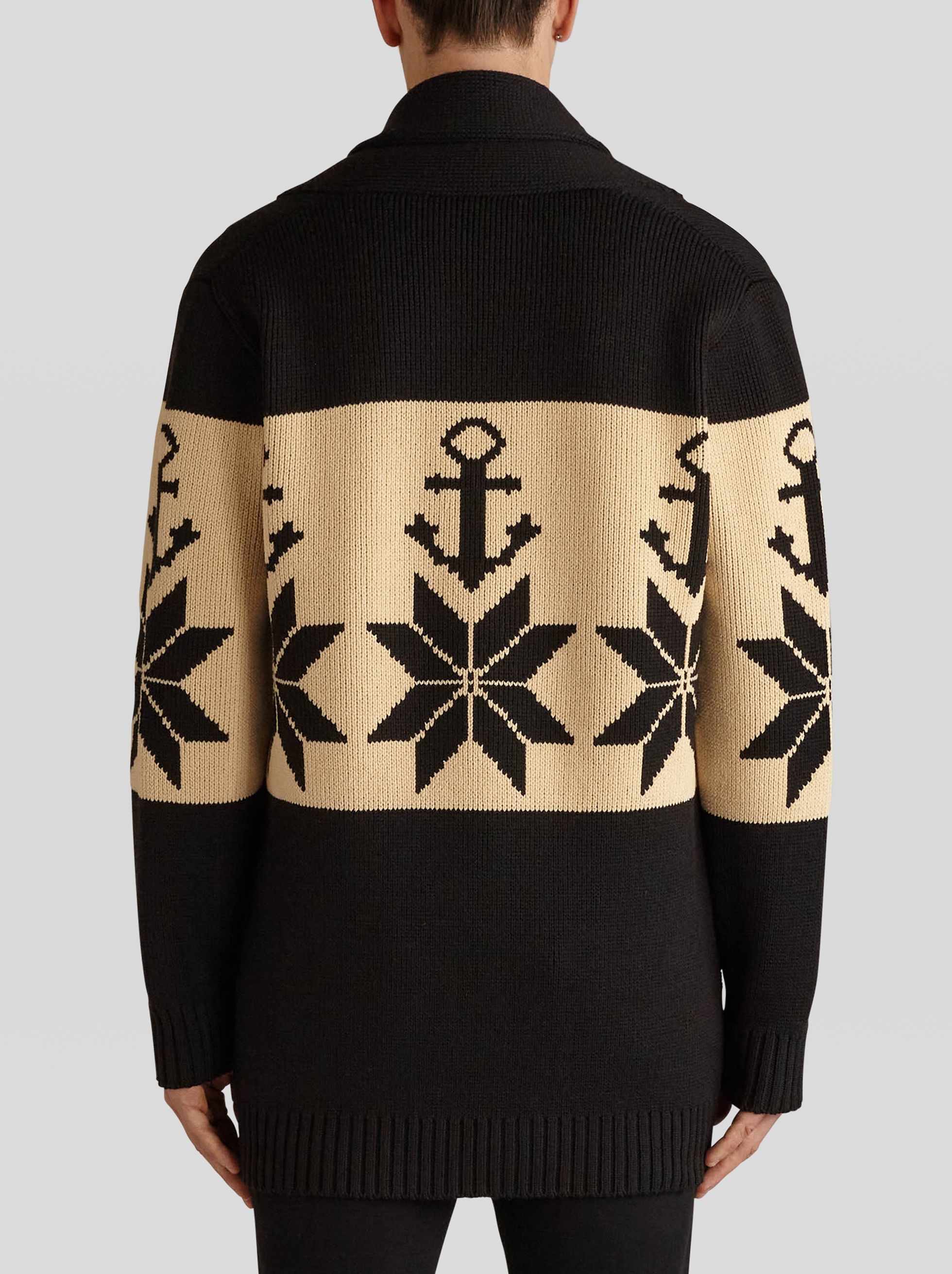INTARSIA CARDIGAN WITH TOGGLES - 4