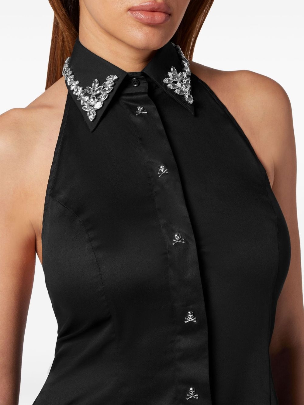 crystal-embellished sleeveless minidress - 5