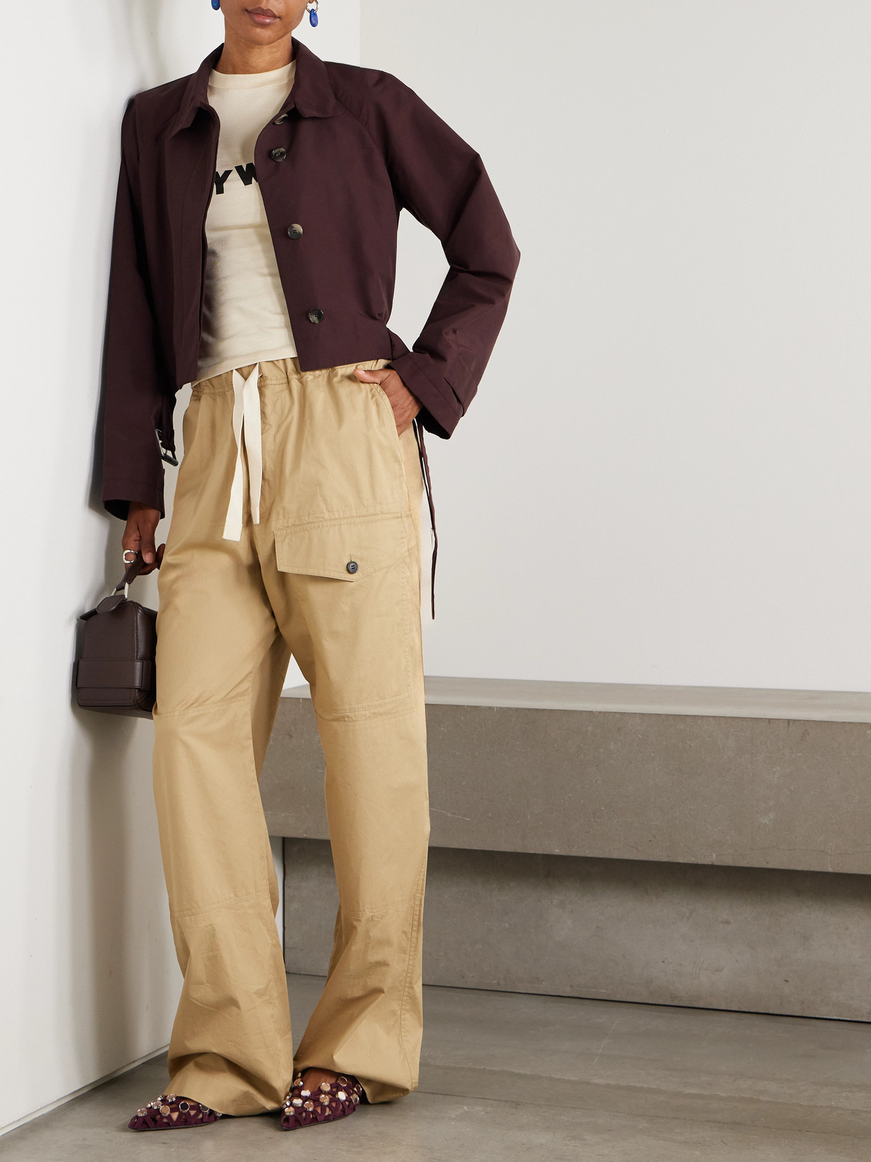 Belted Cotton-blend Shell Jacket - 2