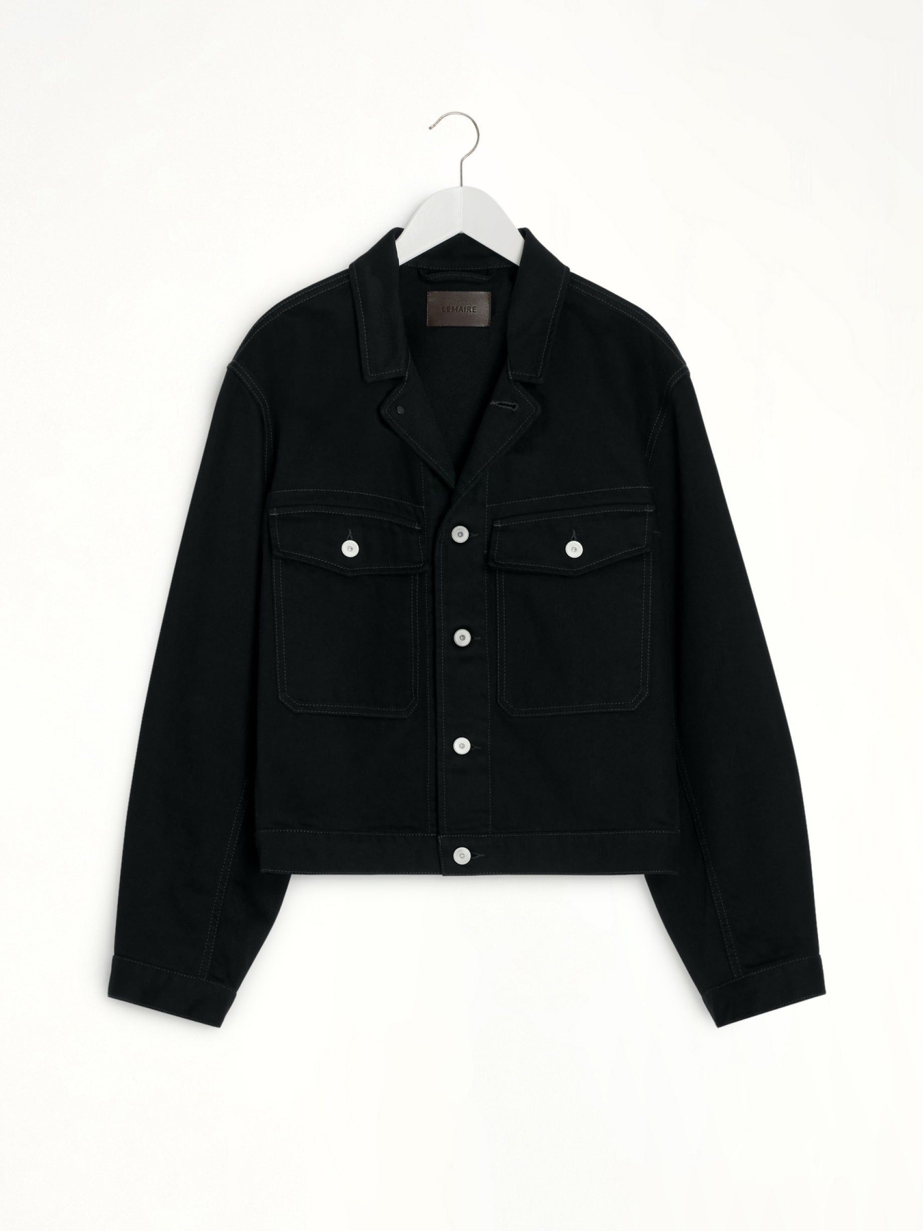 Trucker Jacket in Black - 2