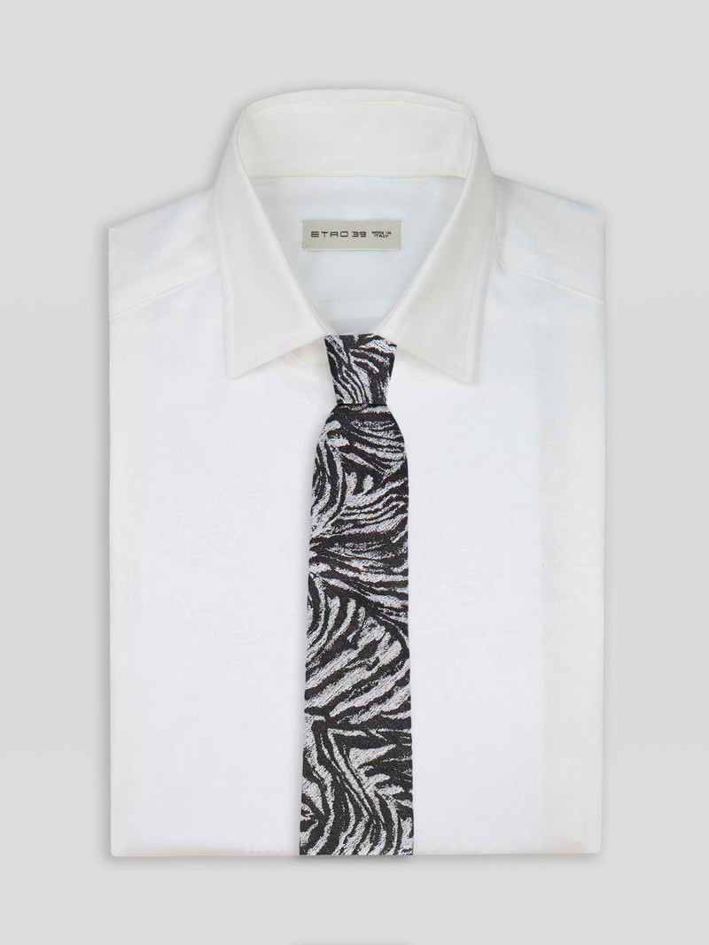 Etro JACQUARD SILK ZEBRA TIE outlook