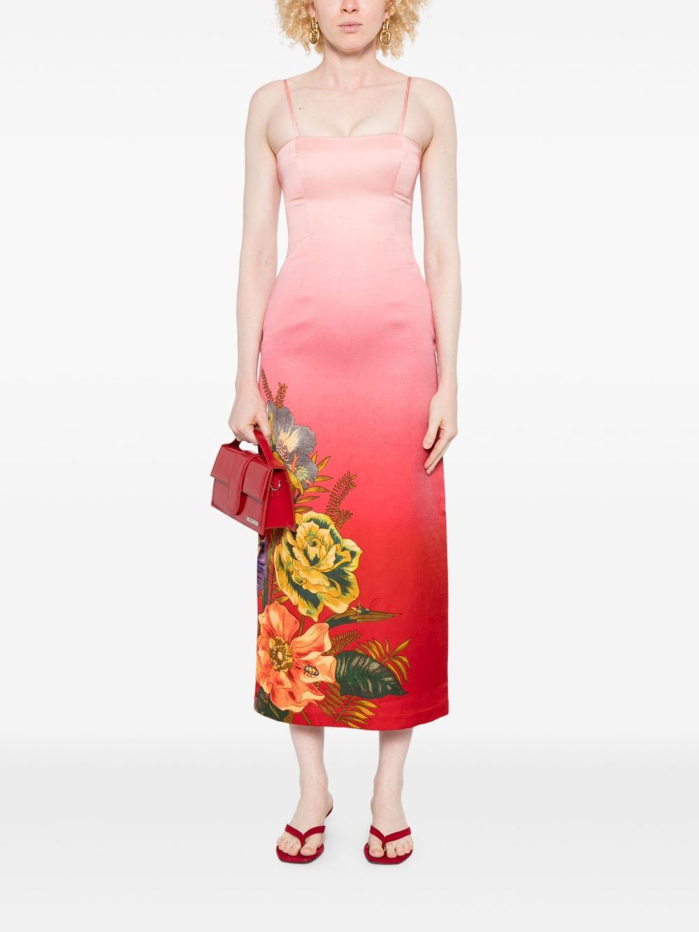 floral-print midi dress - 2