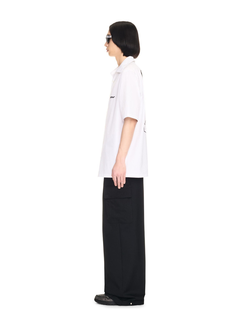 White Gothic Arrow Bowling Shirt 3