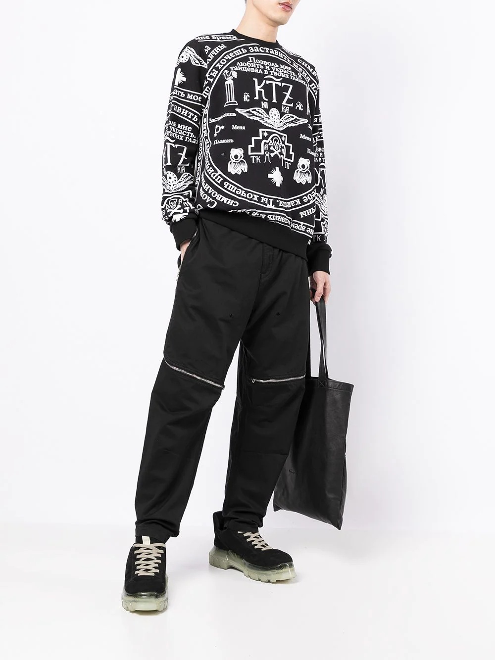church print sweatshirt - 3
