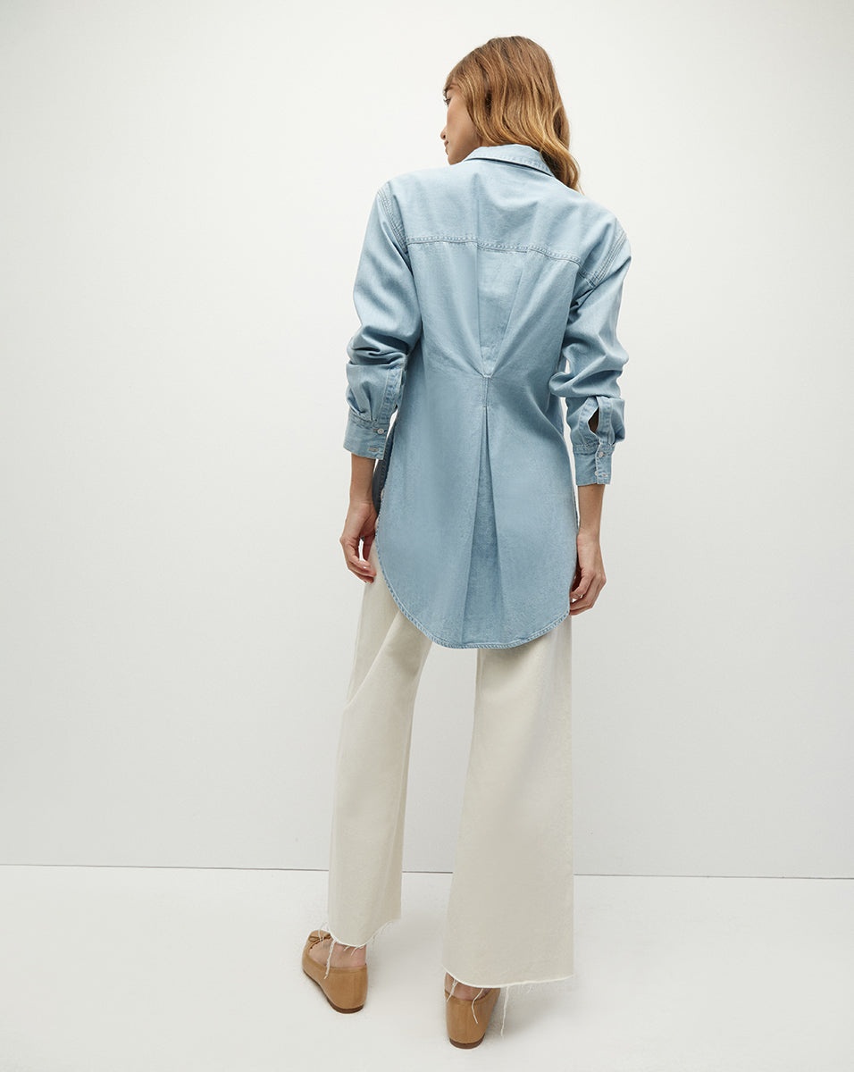 MAYA CHAMBRAY BUTTON-DOWN SHIRT - 5