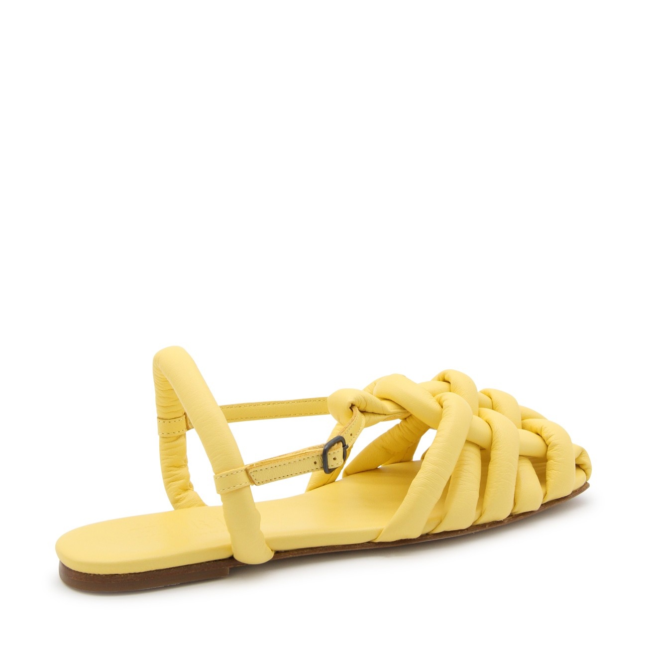 yellow leather cabersa sandals - 3