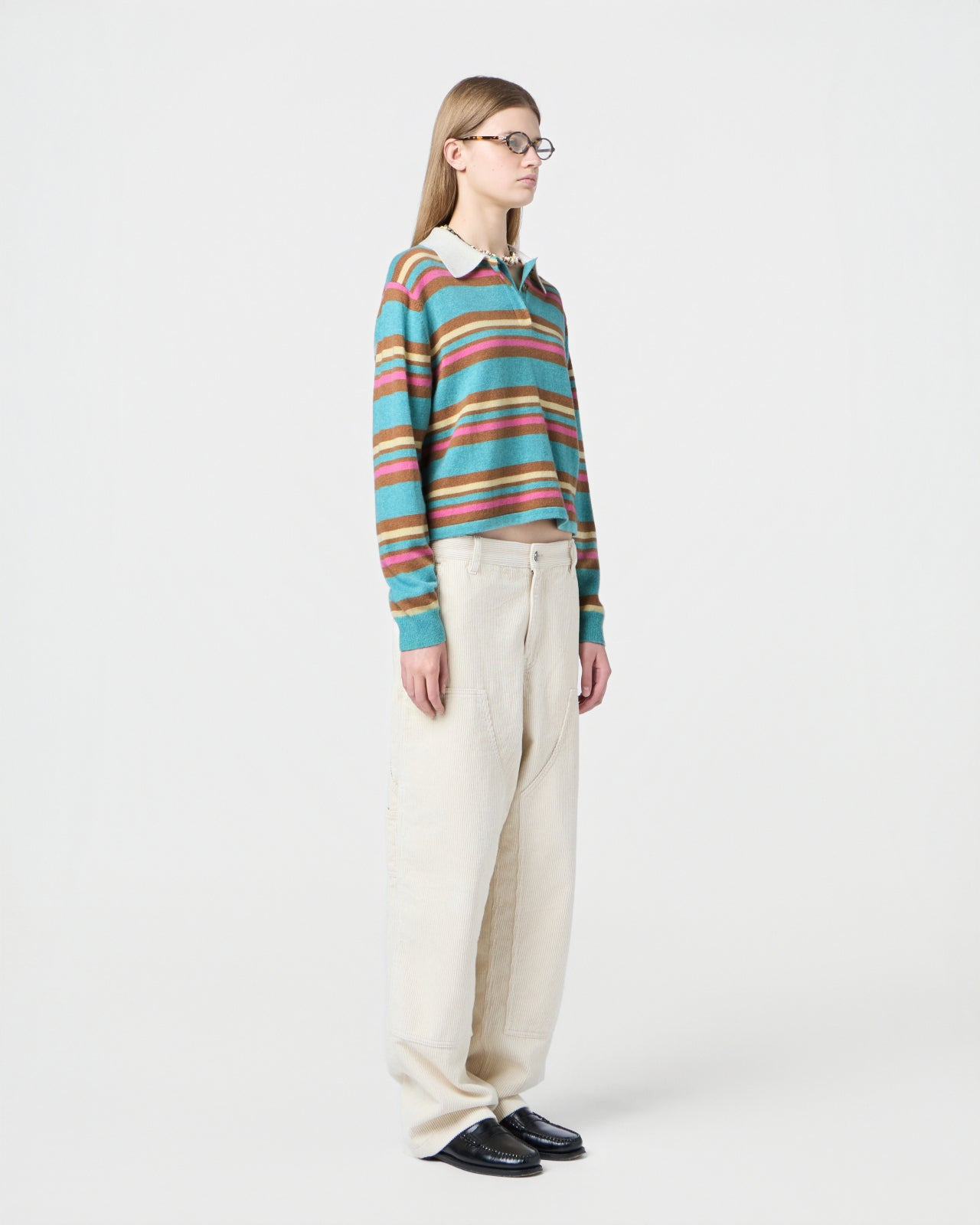 Cropped Stripe Rugby - 7