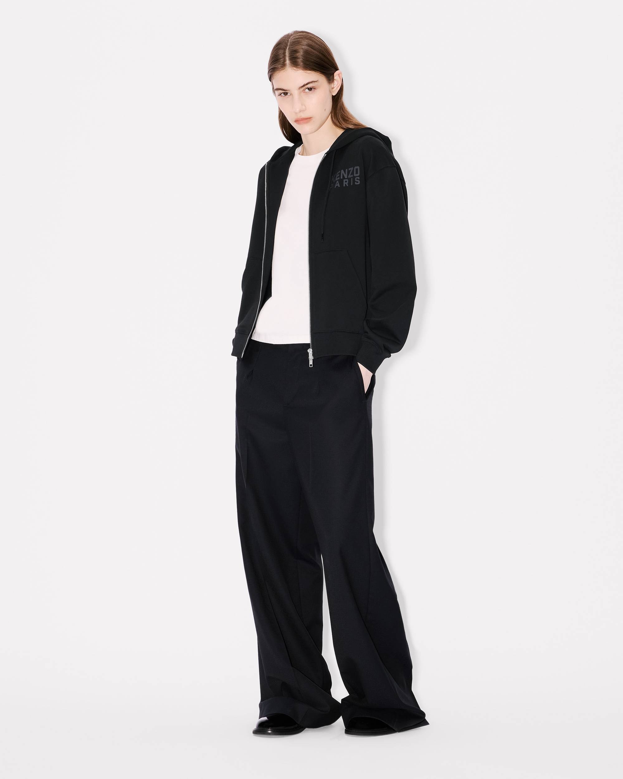 'KENZO Happy Tiger' zip-up hoodie in cotton - 5