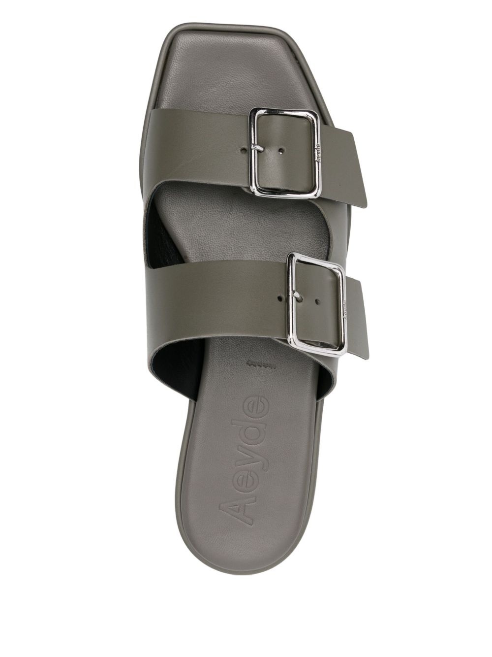 leather flat sandals - 4
