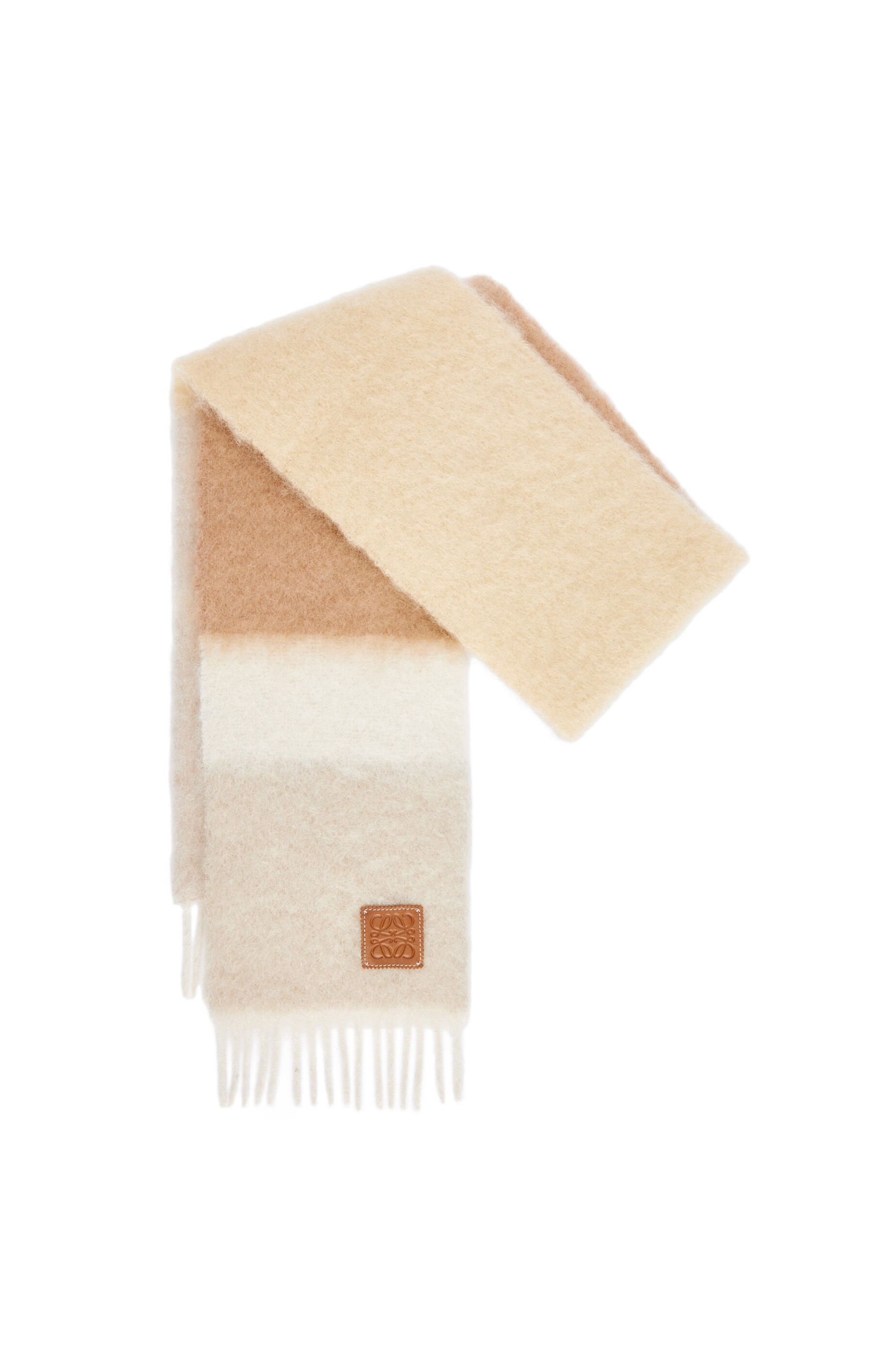 Stripe scarf in mohair and wool 2