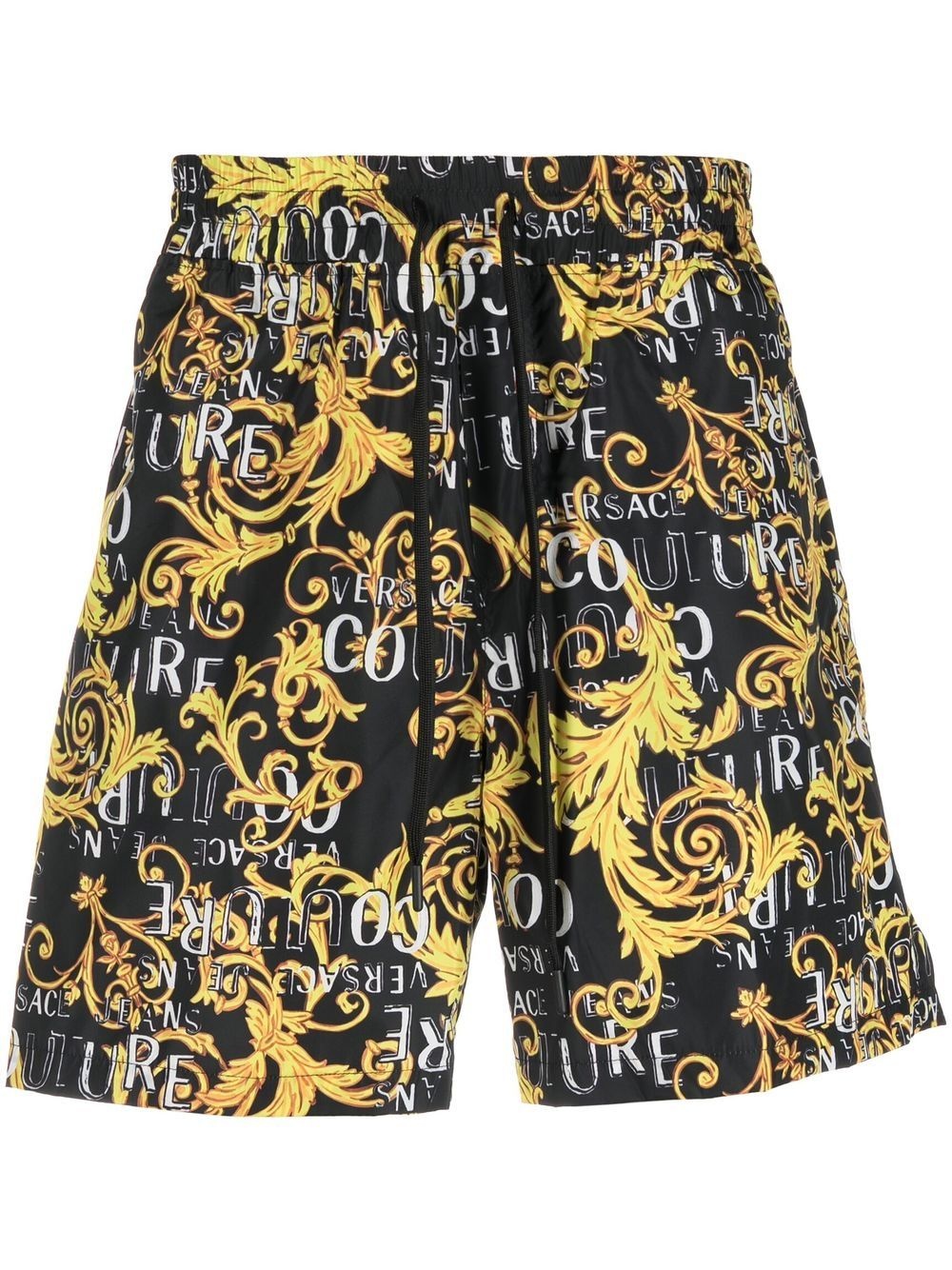 VERSACE JEANS COUTURE Barocco logo-print shorts