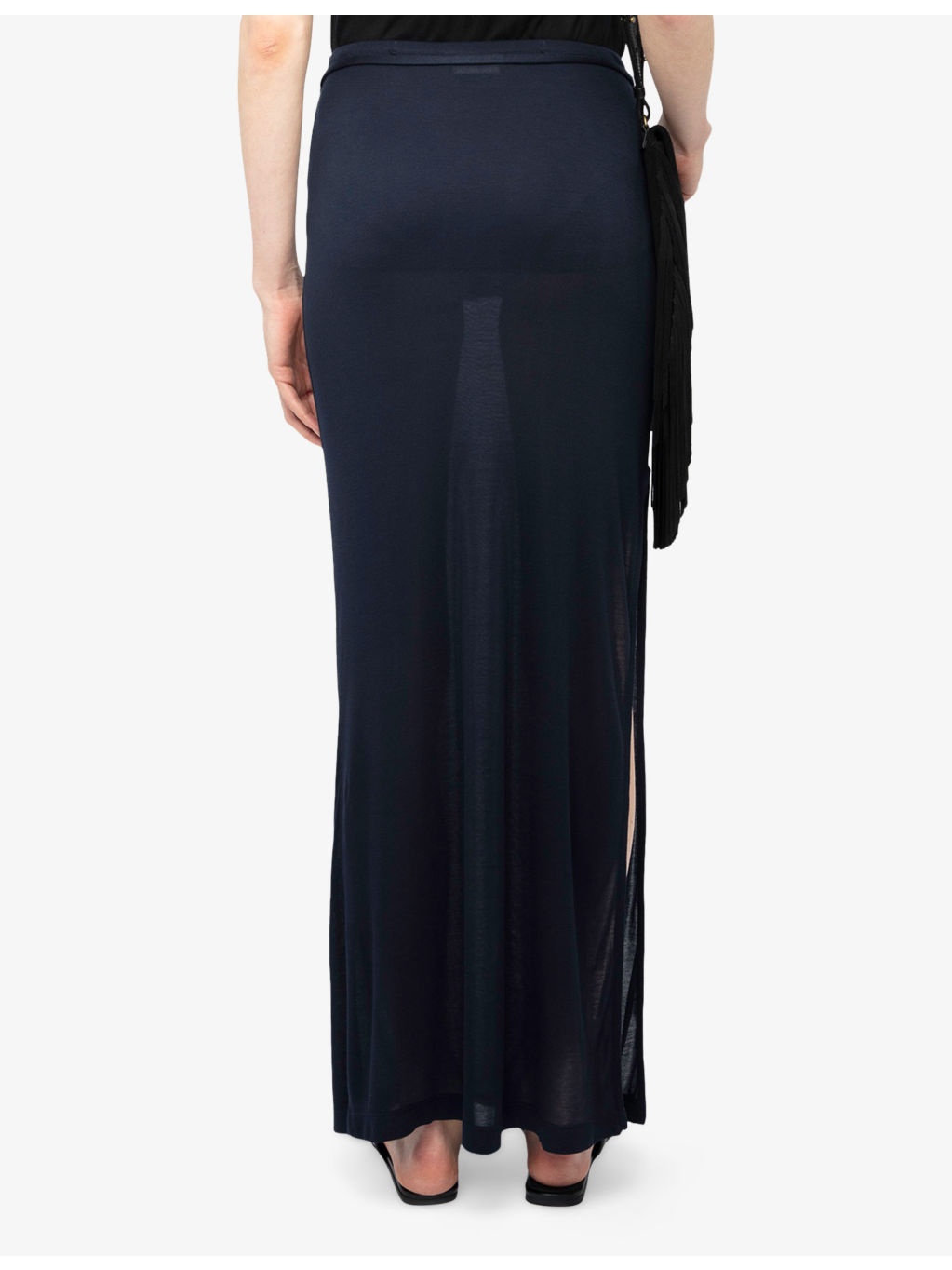 Giada Drawstring-Waist Slim-Fit Woven Maxi Skirt - 4