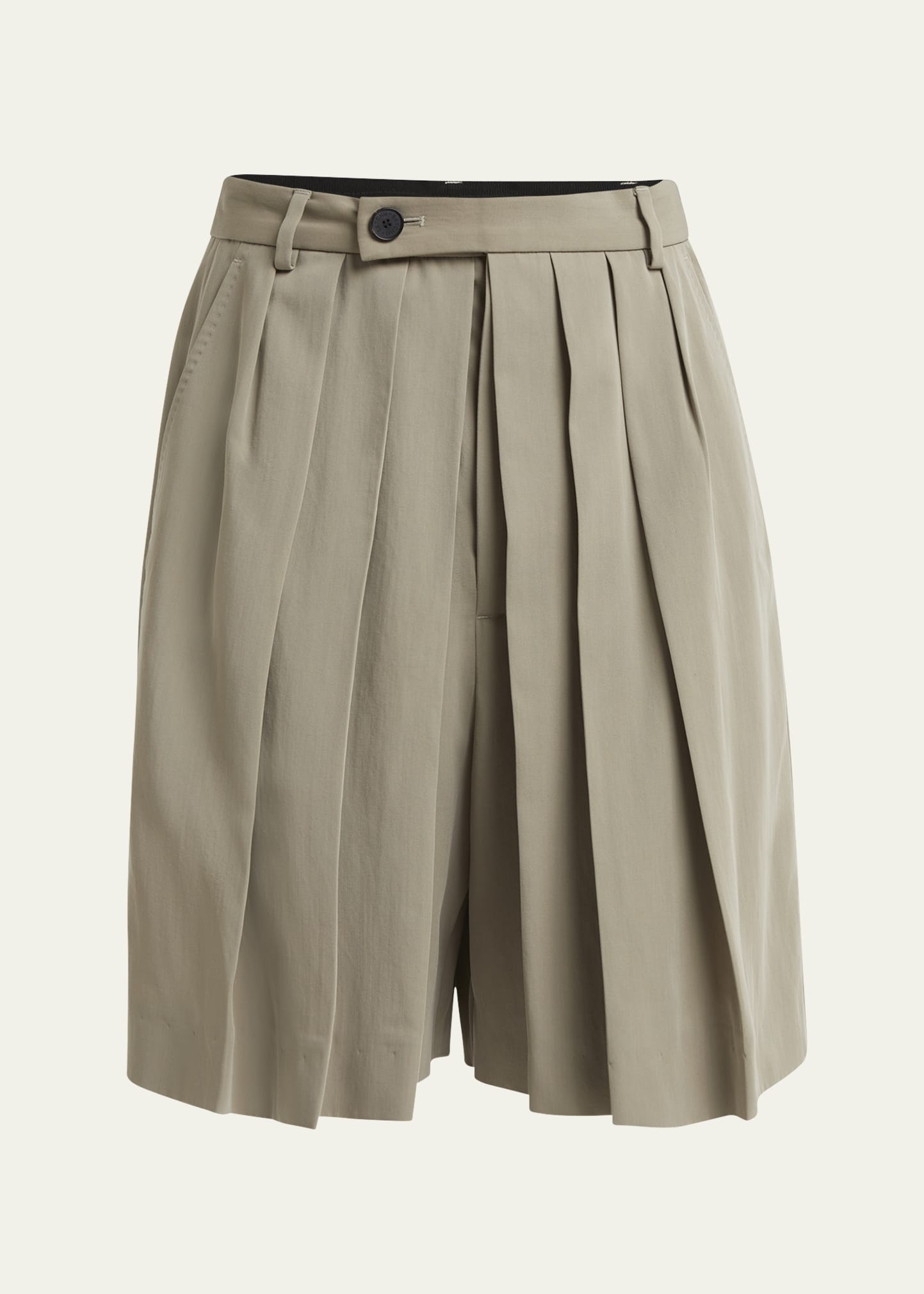 Hakama Pleated Wool Shorts - 1